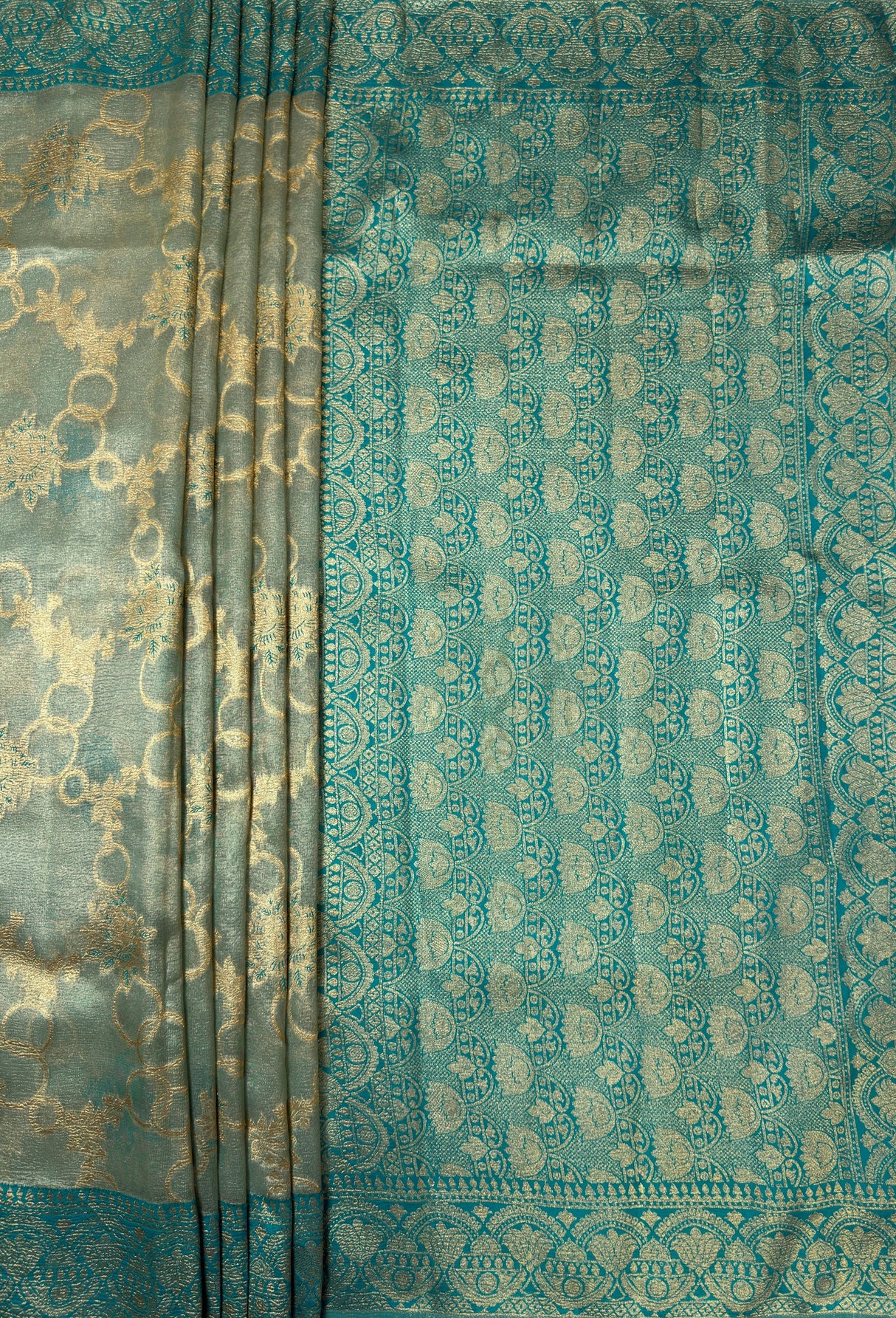 MIMOSA Saffire Banarasi Art Silk Saree β pallu and zari work detail