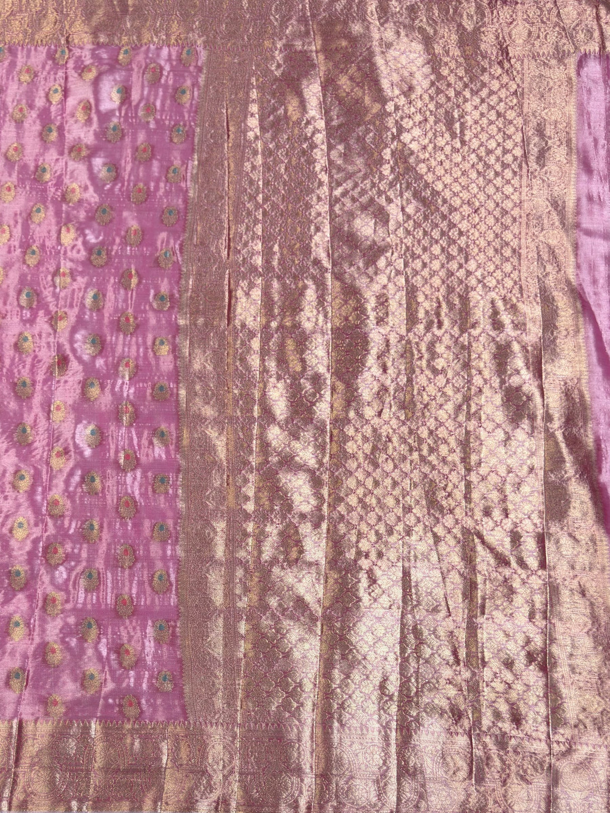 MIMOSA Rani Banarasi Art Silk Saree — pallu and zari work detail