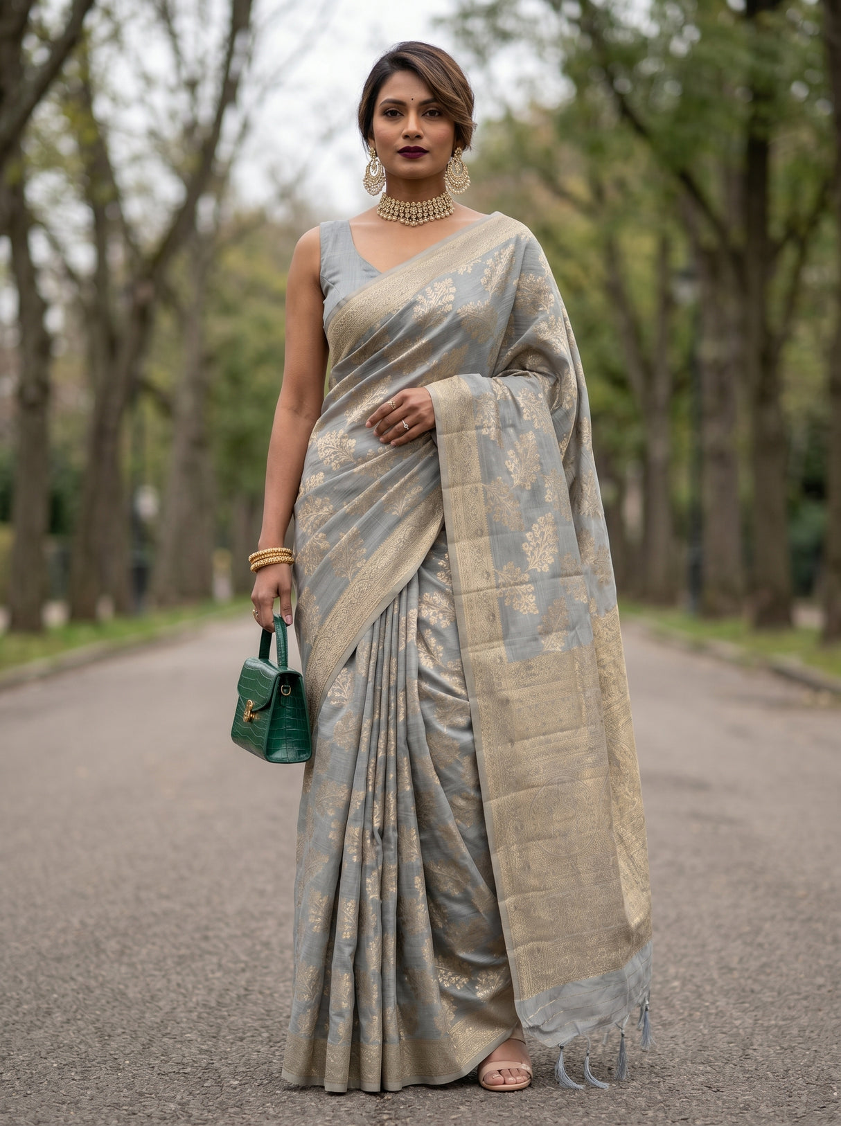 MIMOSA Saree Saree β front view on mannequin