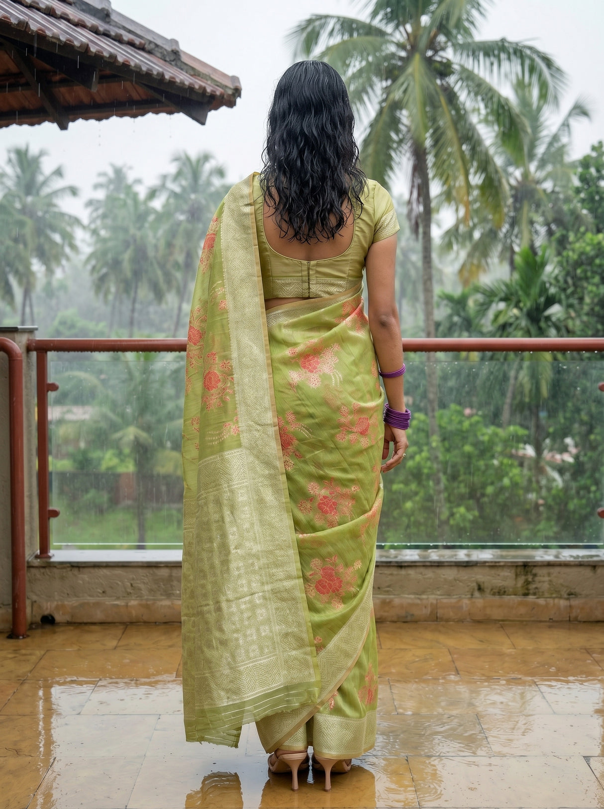 MIMOSA Saree Saree — pose 2 styling detail