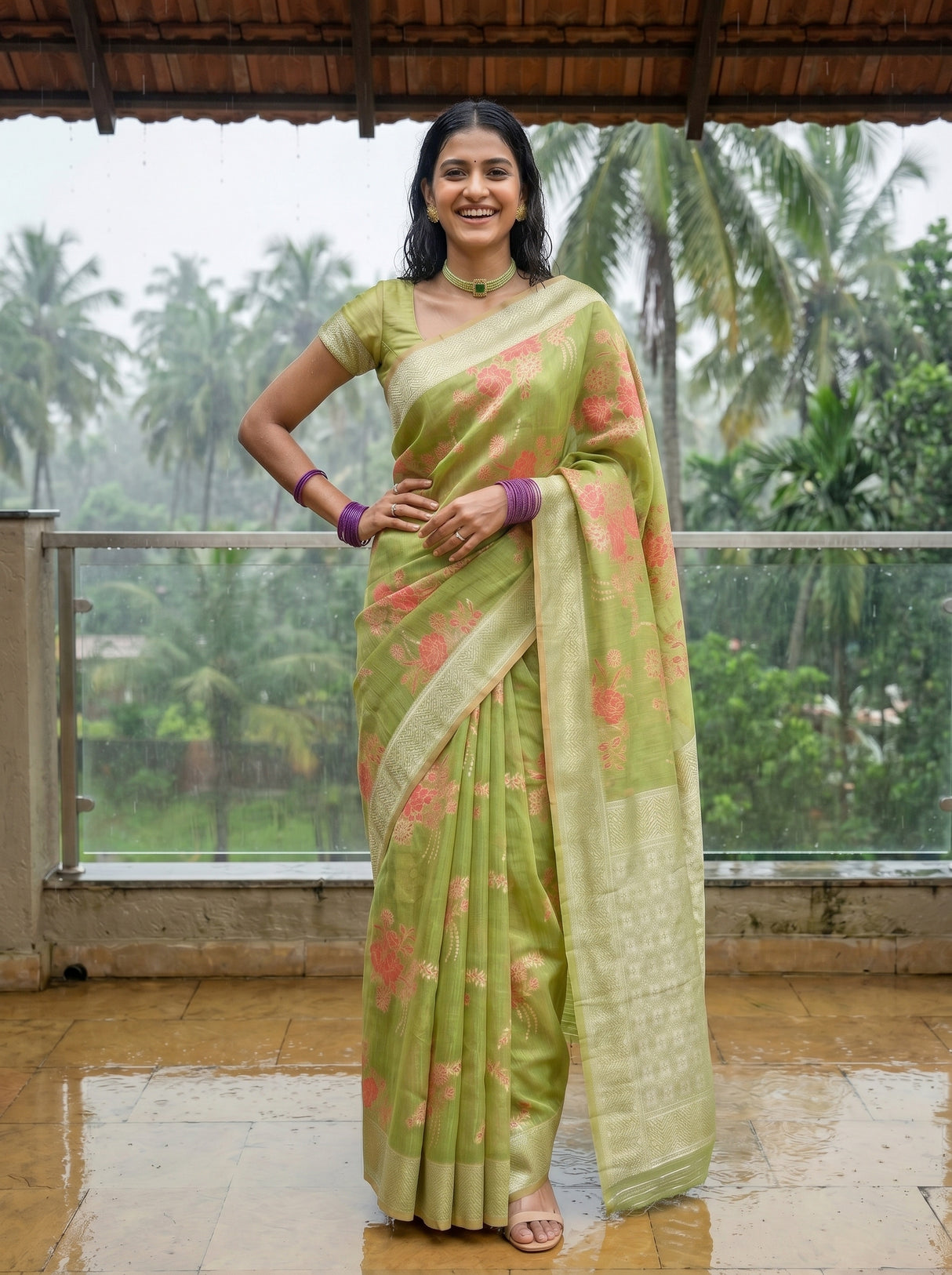 MIMOSA Saree Saree — pose 4 styling detail
