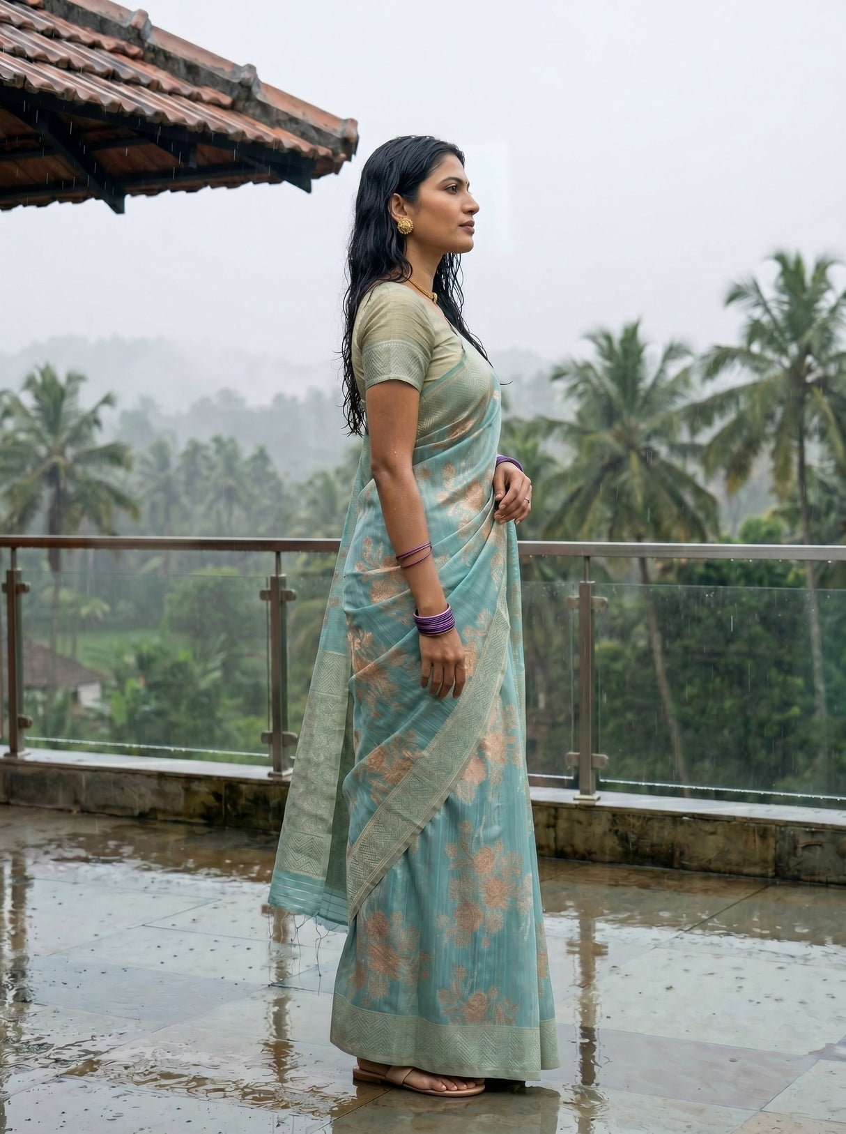 MIMOSA Saree Saree — pose 3 styling detail