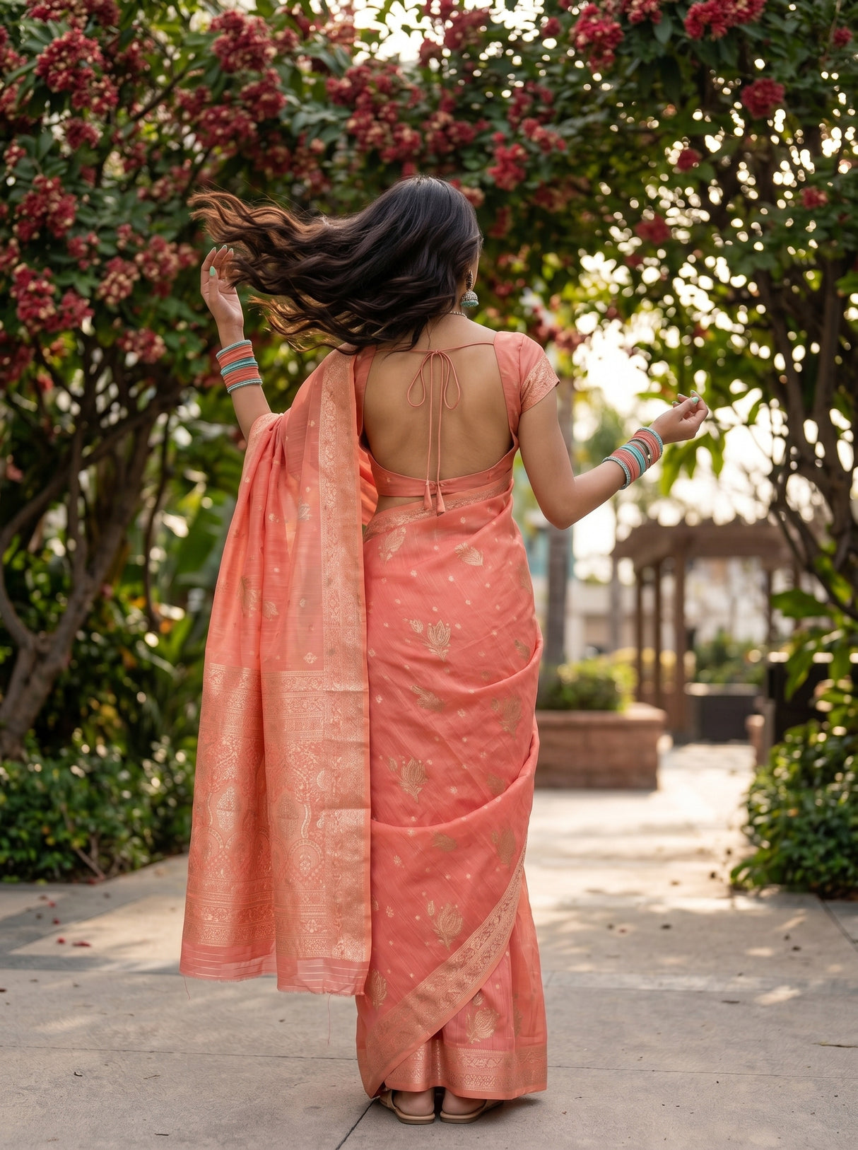 MIMOSA Saree Saree — pose 2 styling detail