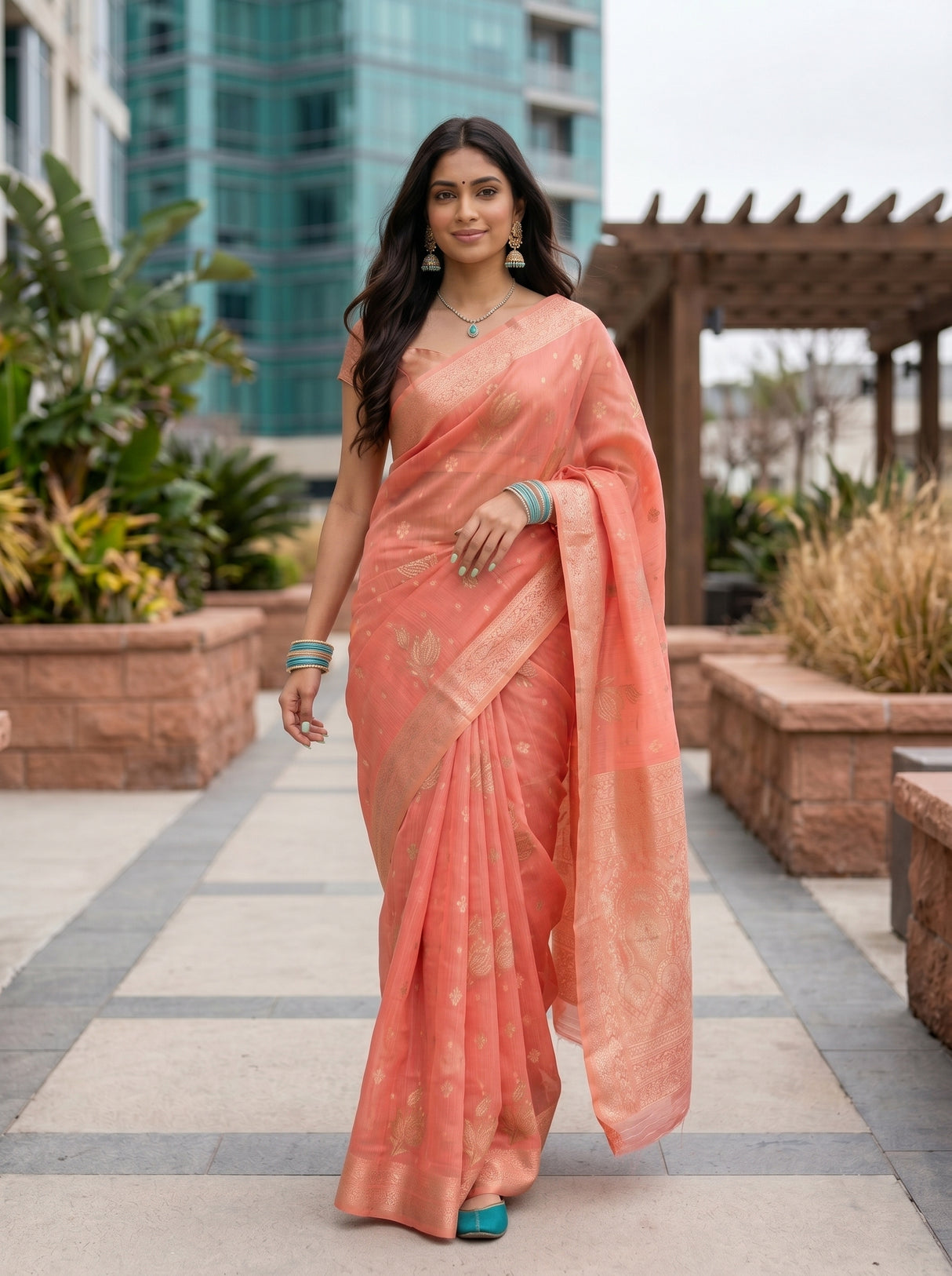 MIMOSA Saree Saree — pose 6 styling detail