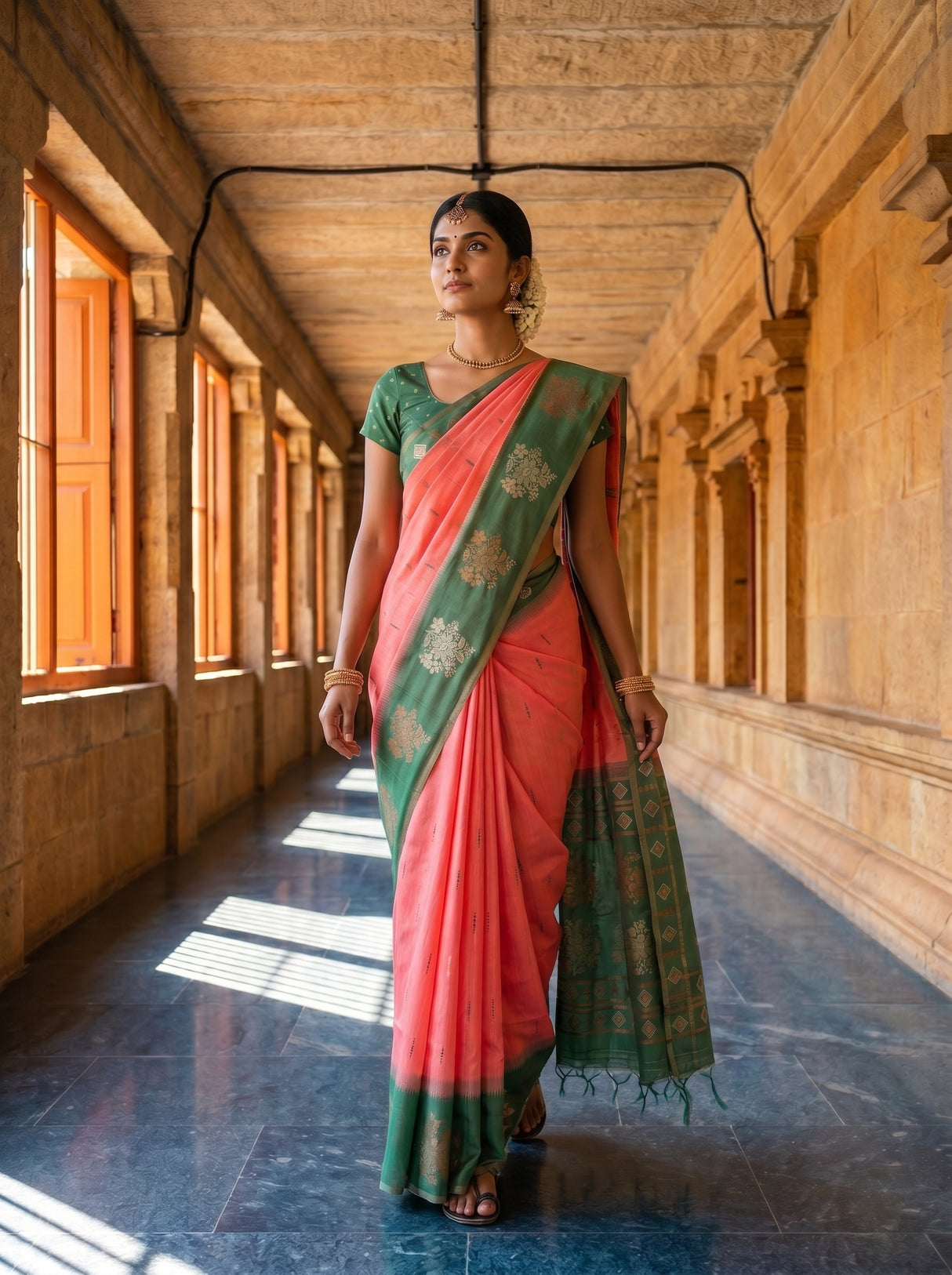 MIMOSA Gajari Saree Saree — pose 6 styling detail