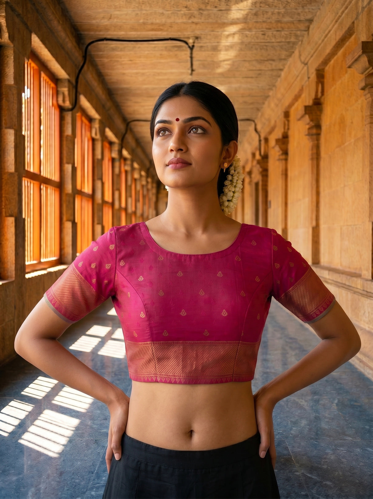 MIMOSA Rama Saree Saree — blouse close-up