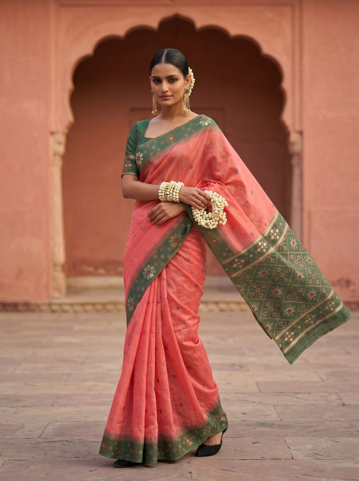 MIMOSA Gajari Saree Saree — pose 6 styling detail