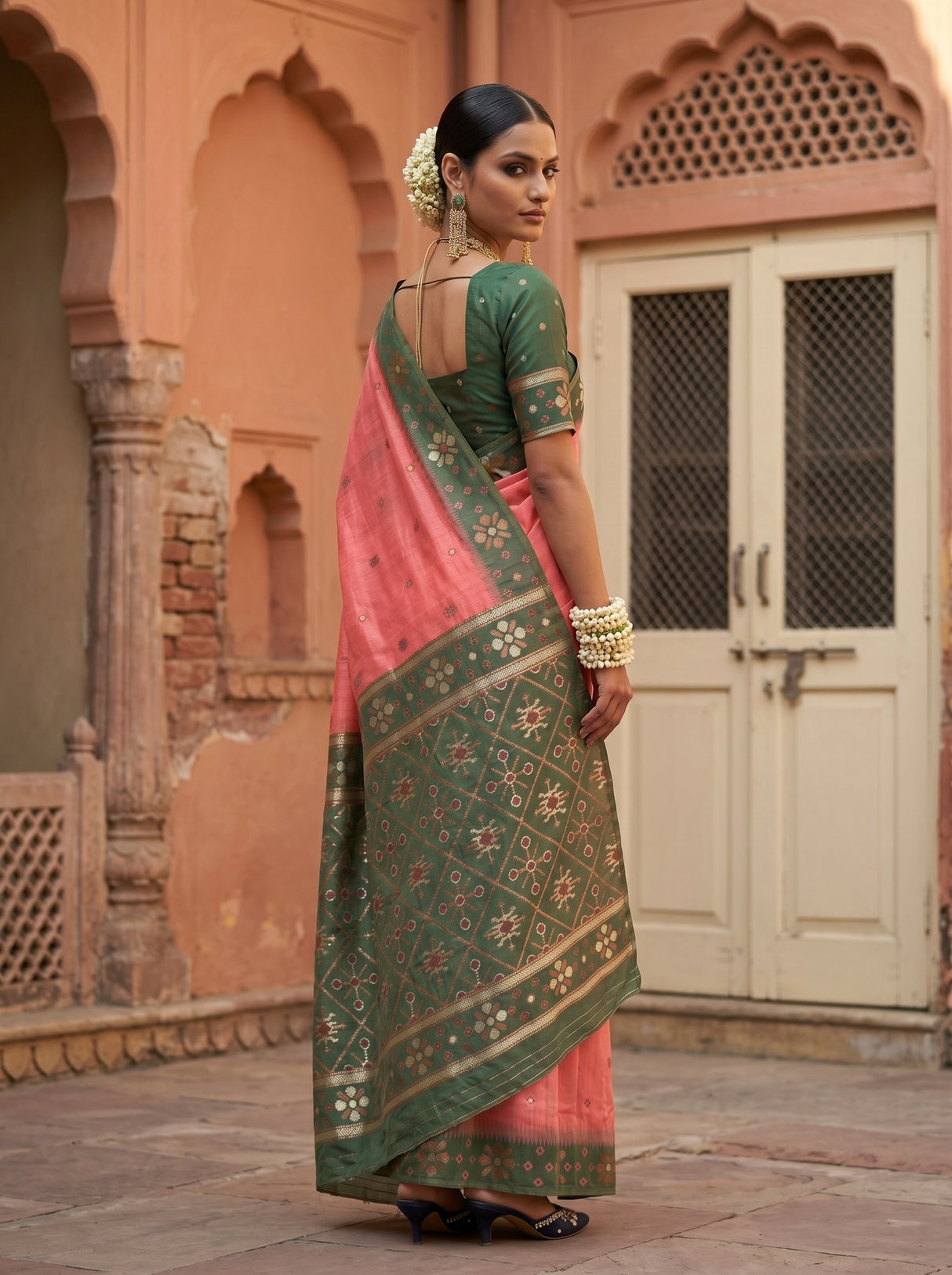 MIMOSA Gajari Saree Saree — pose 7 styling detail