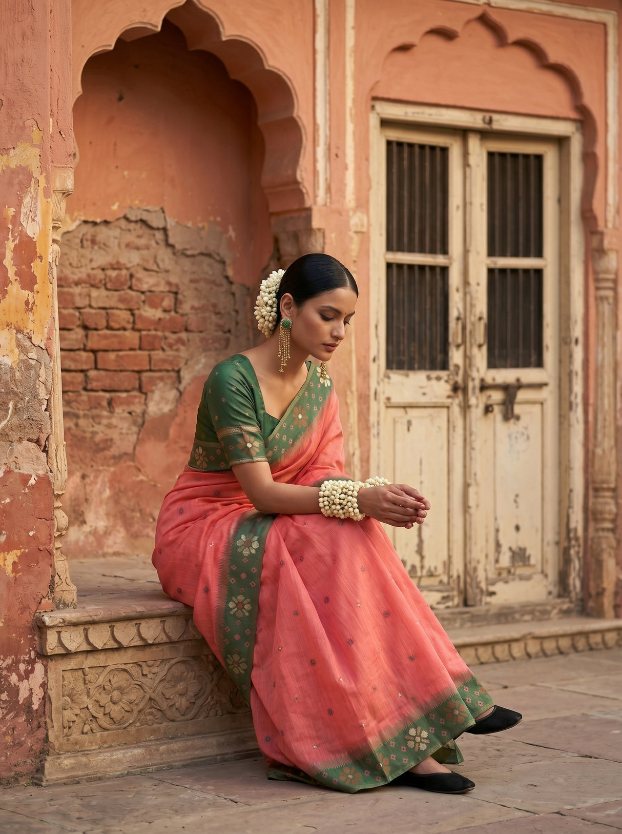 MIMOSA Gajari Saree Saree — pose 8 styling detail