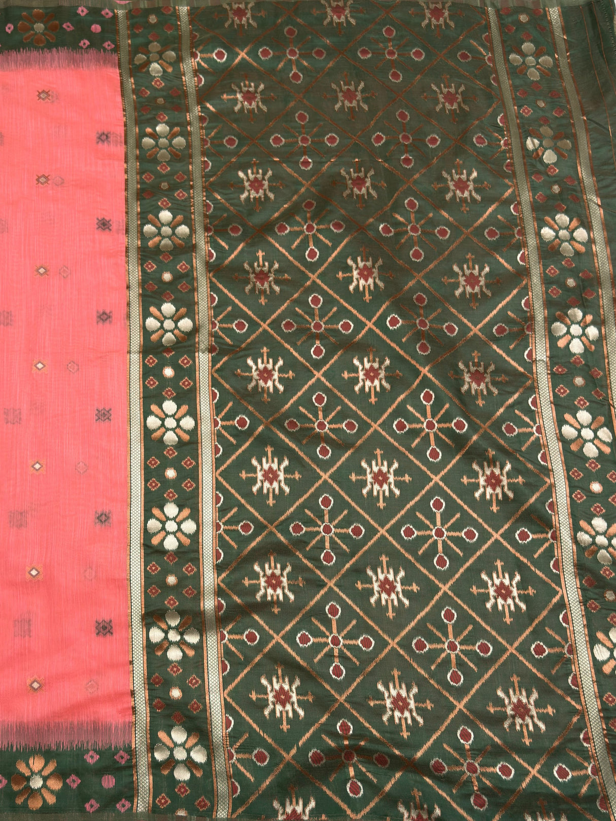 MIMOSA Gajari Saree Saree — pallu and zari work detail