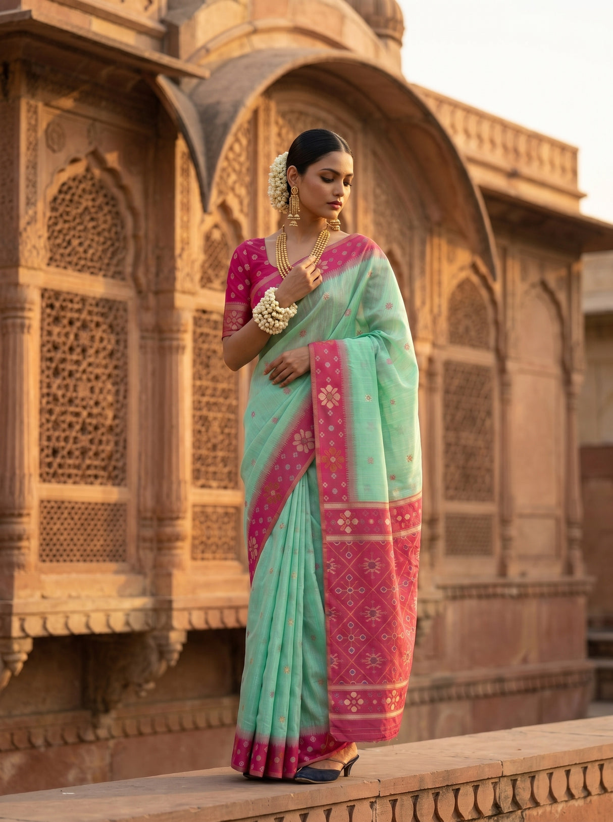 MIMOSA Rama Saree Saree — pose 5 styling detail