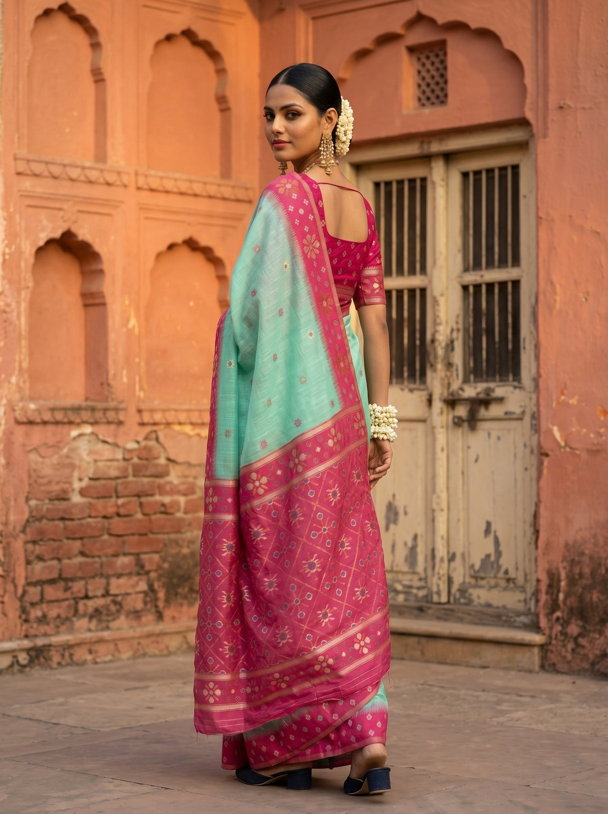 MIMOSA Rama Saree Saree — pose 7 styling detail