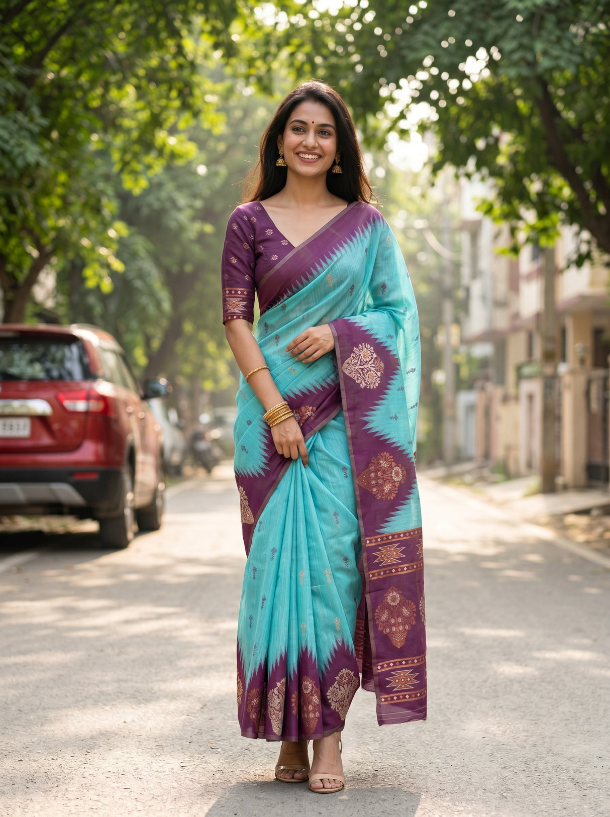 MIMOSA Saree Saree — front view on mannequin