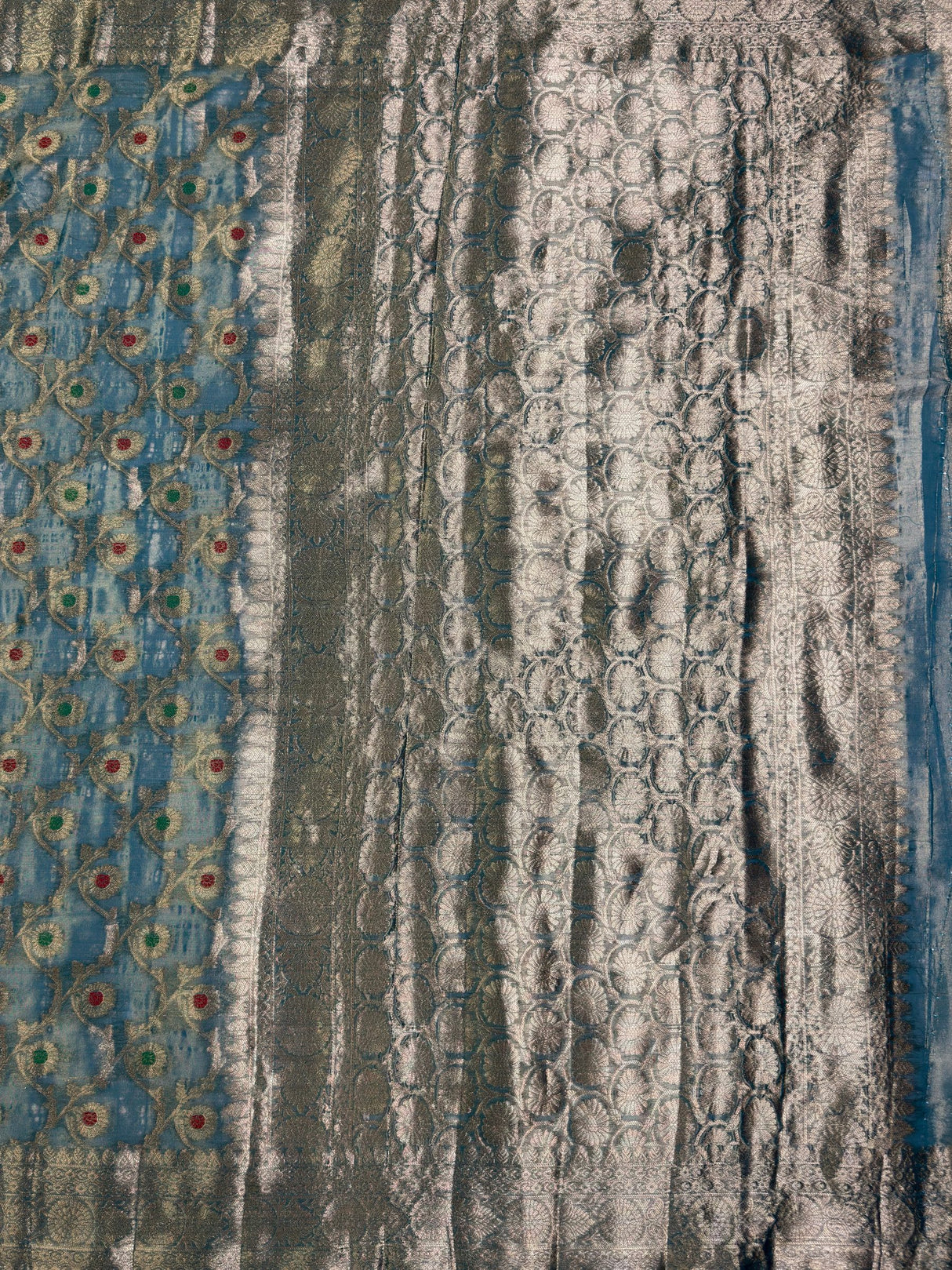 MIMOSA Rama Banarasi Saree — pallu and zari work detail