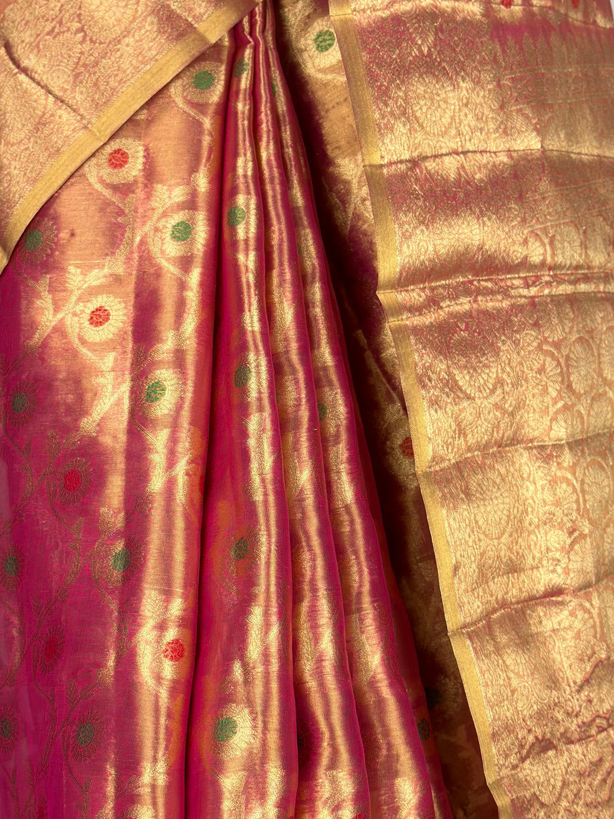 MIMOSA Rani Banarasi Saree — fleets shot full lifestyle