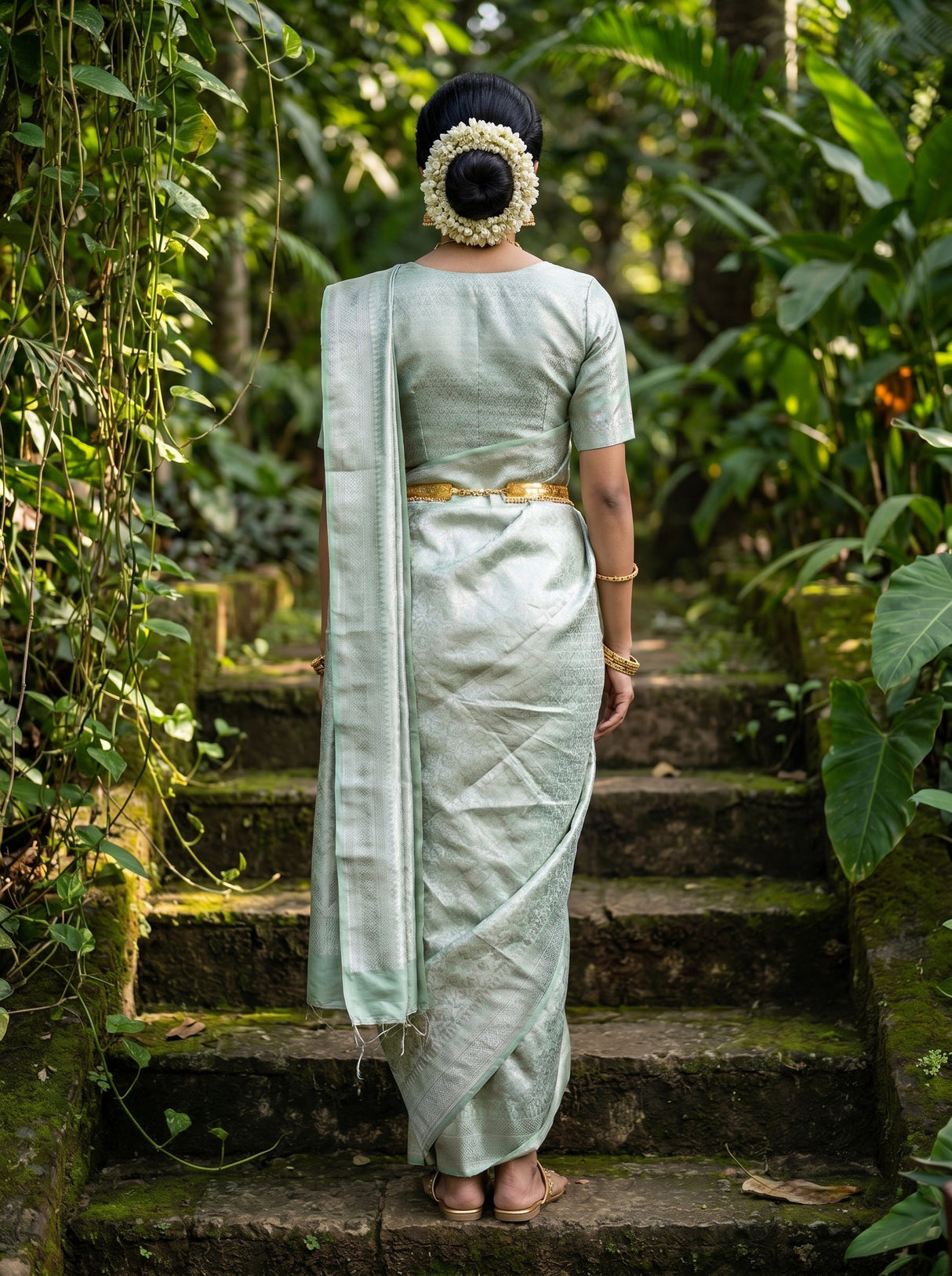 MIMOSA Liril Kanjivaram Art Silk Saree β Close-up on Face