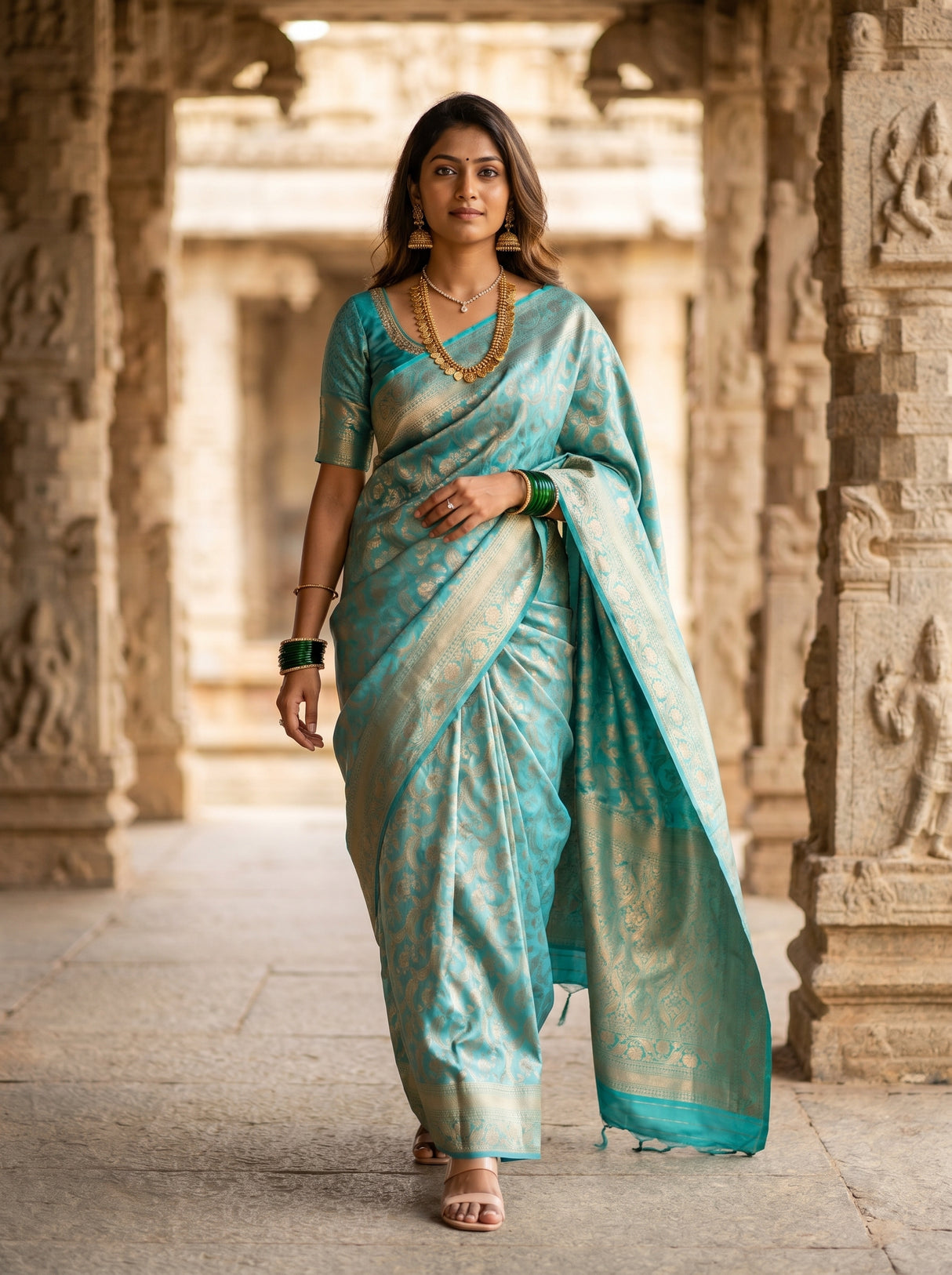 MIMOSA Ananda Saree Saree — pose 7 styling detail