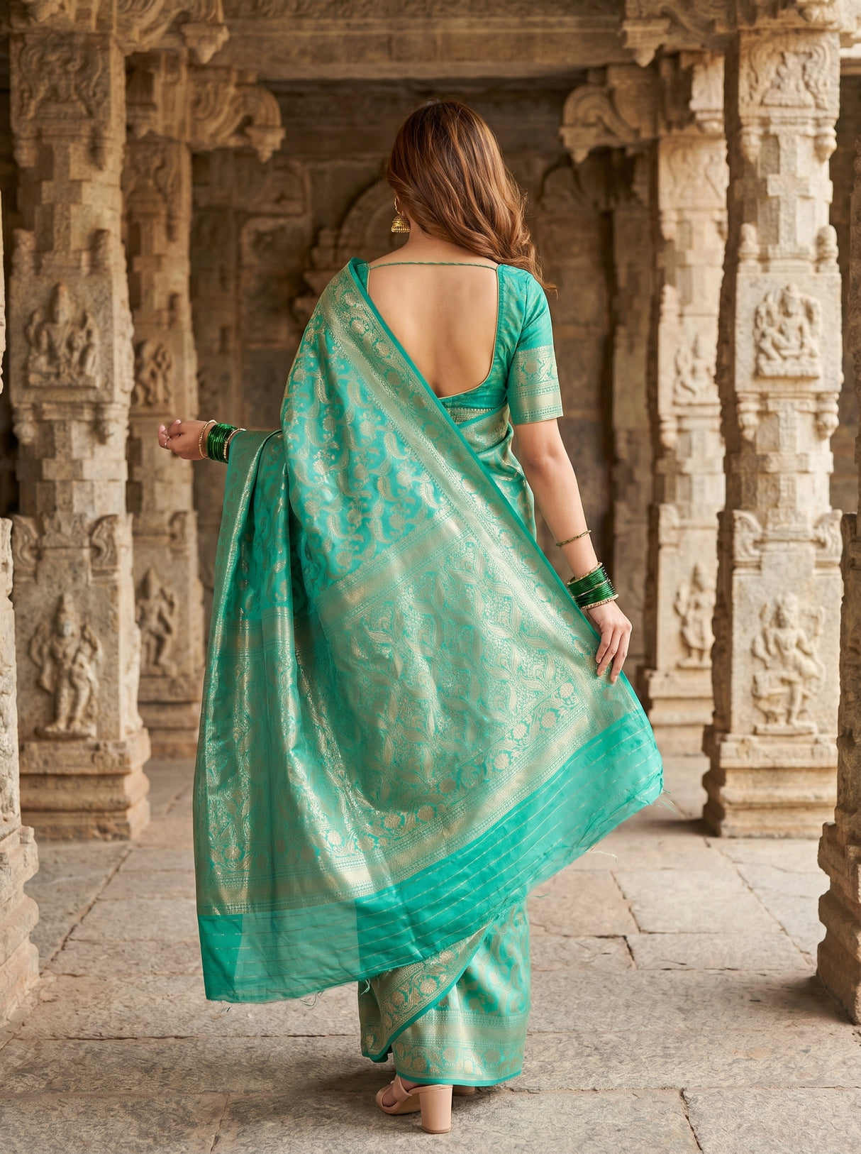 MIMOSA Rama Saree Saree — pose 2 styling detail