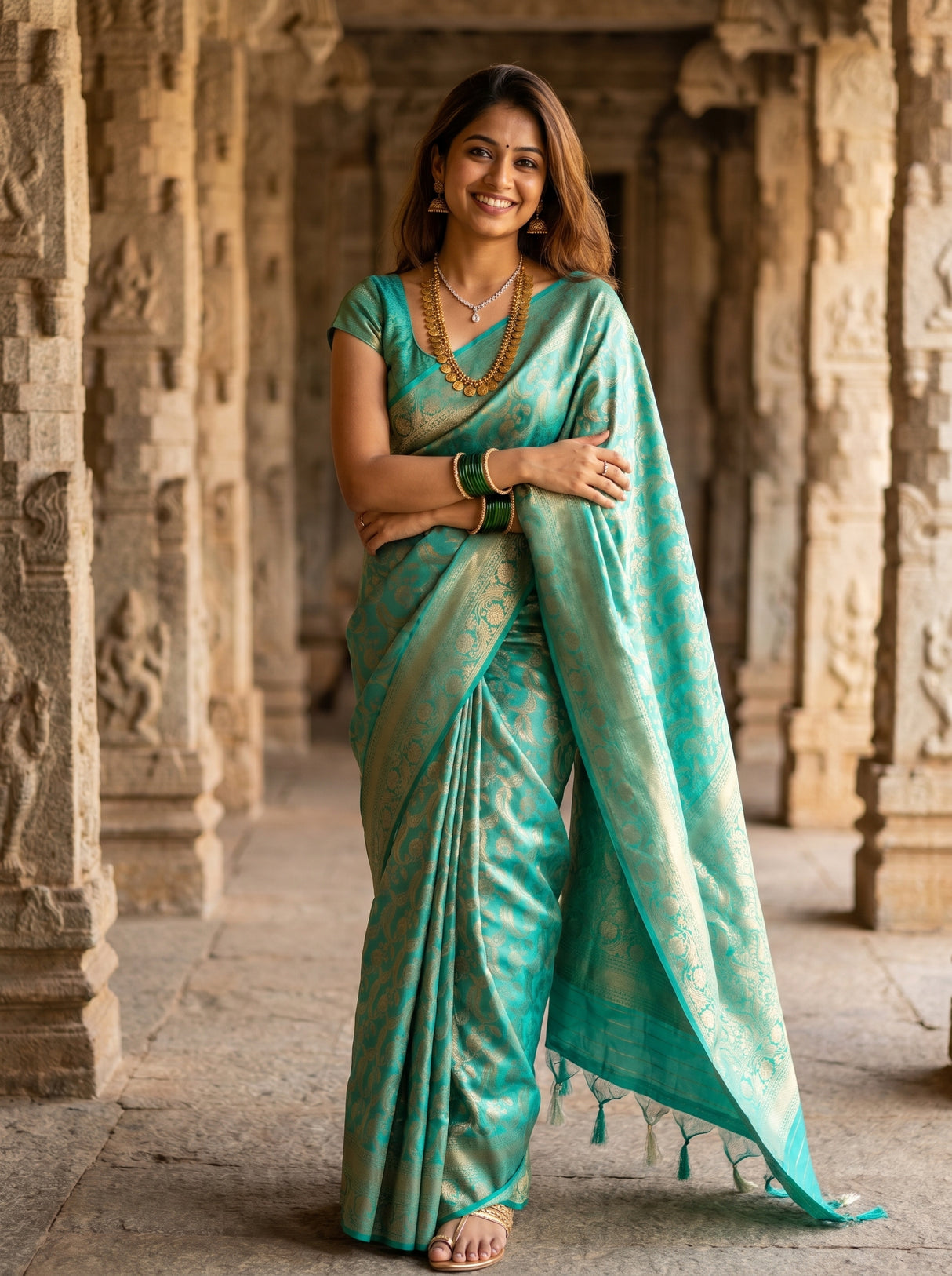 MIMOSA Rama Saree Saree — pose 4 styling detail