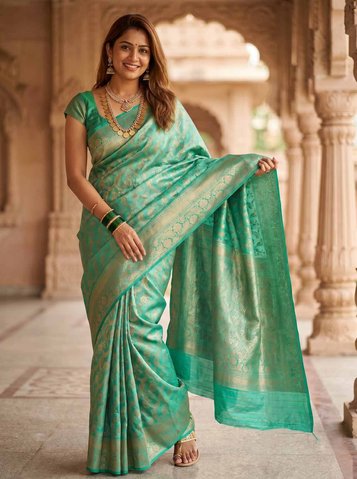 MIMOSA Rama Saree Saree — pose 6 styling detail