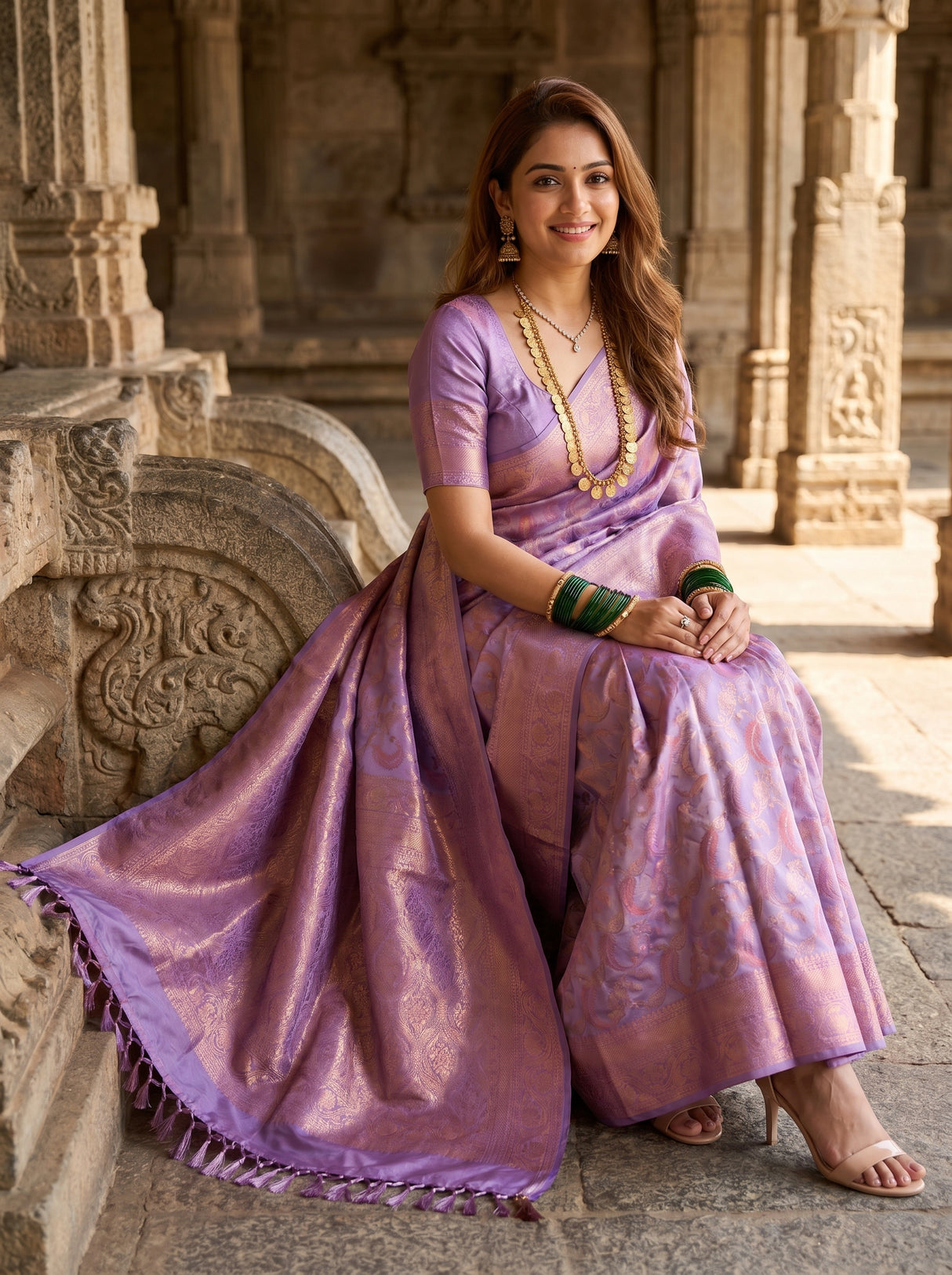MIMOSA Violet Saree Saree — pose 8 styling detail