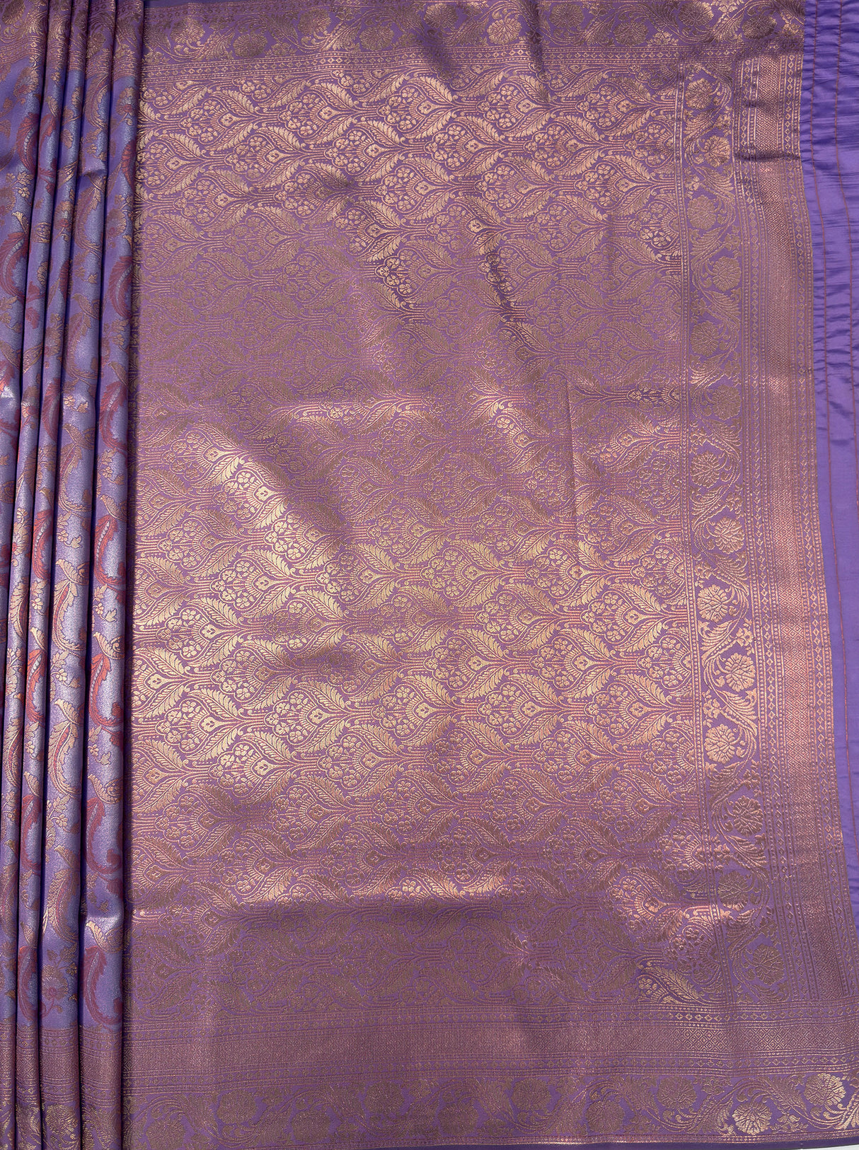 MIMOSA Violet Saree Saree — pallu and zari work detail