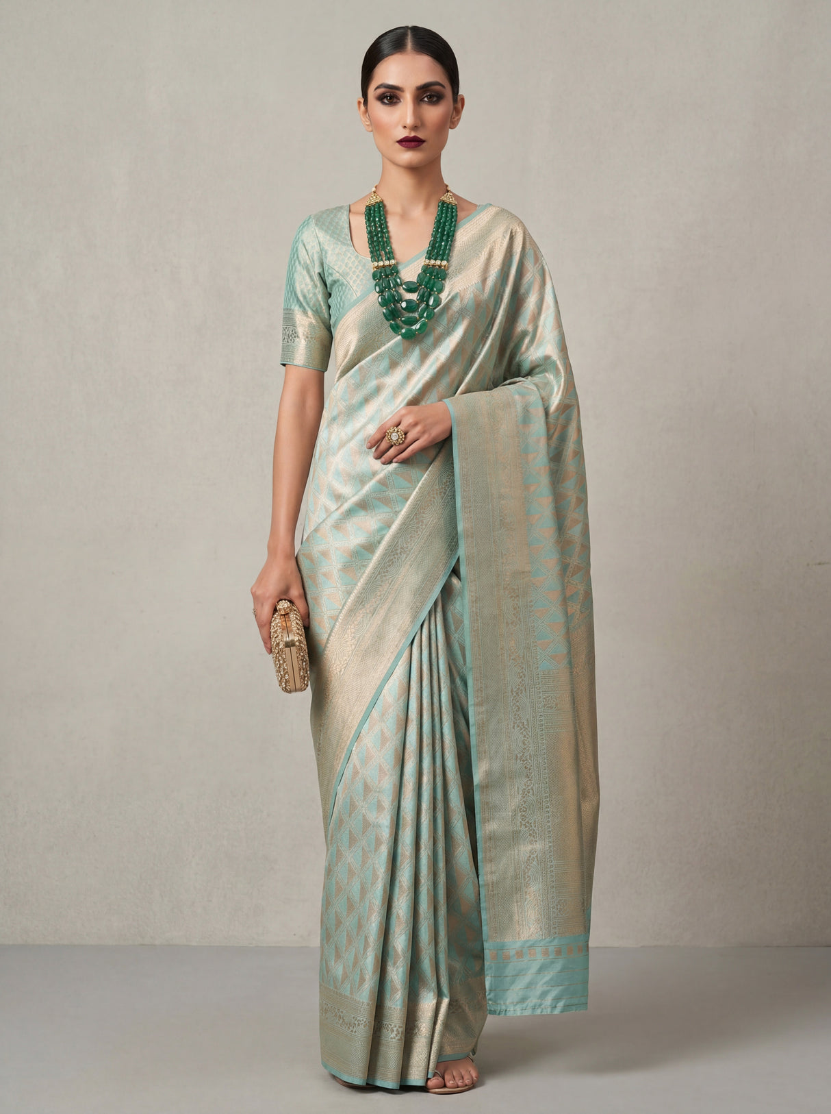 MIMOSA Ananda Kanjivaram Art Silk Saree — Full View