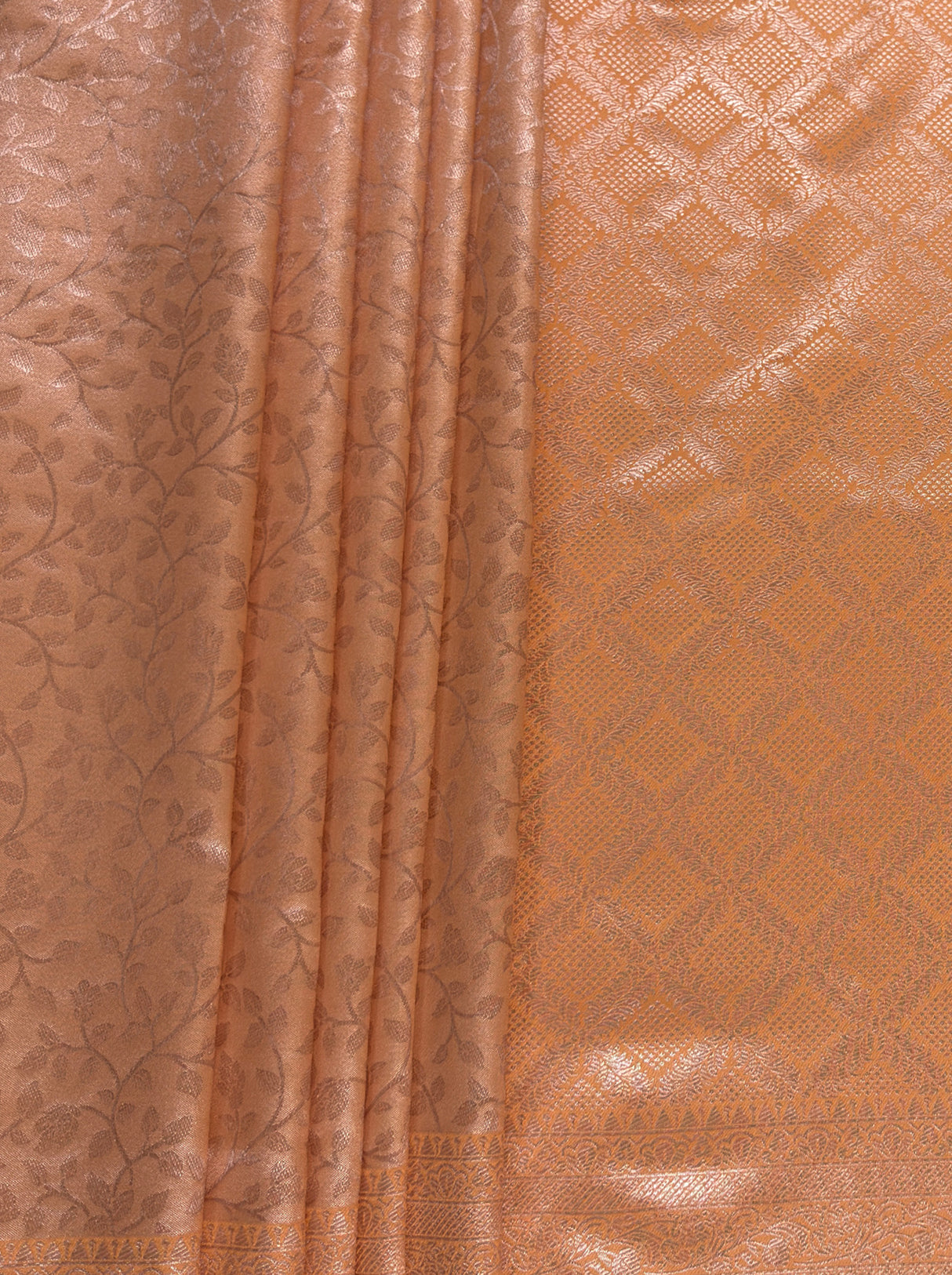 MIMOSA Peach Kanjivaram Art Silk Saree β fleets shot full lifestyle