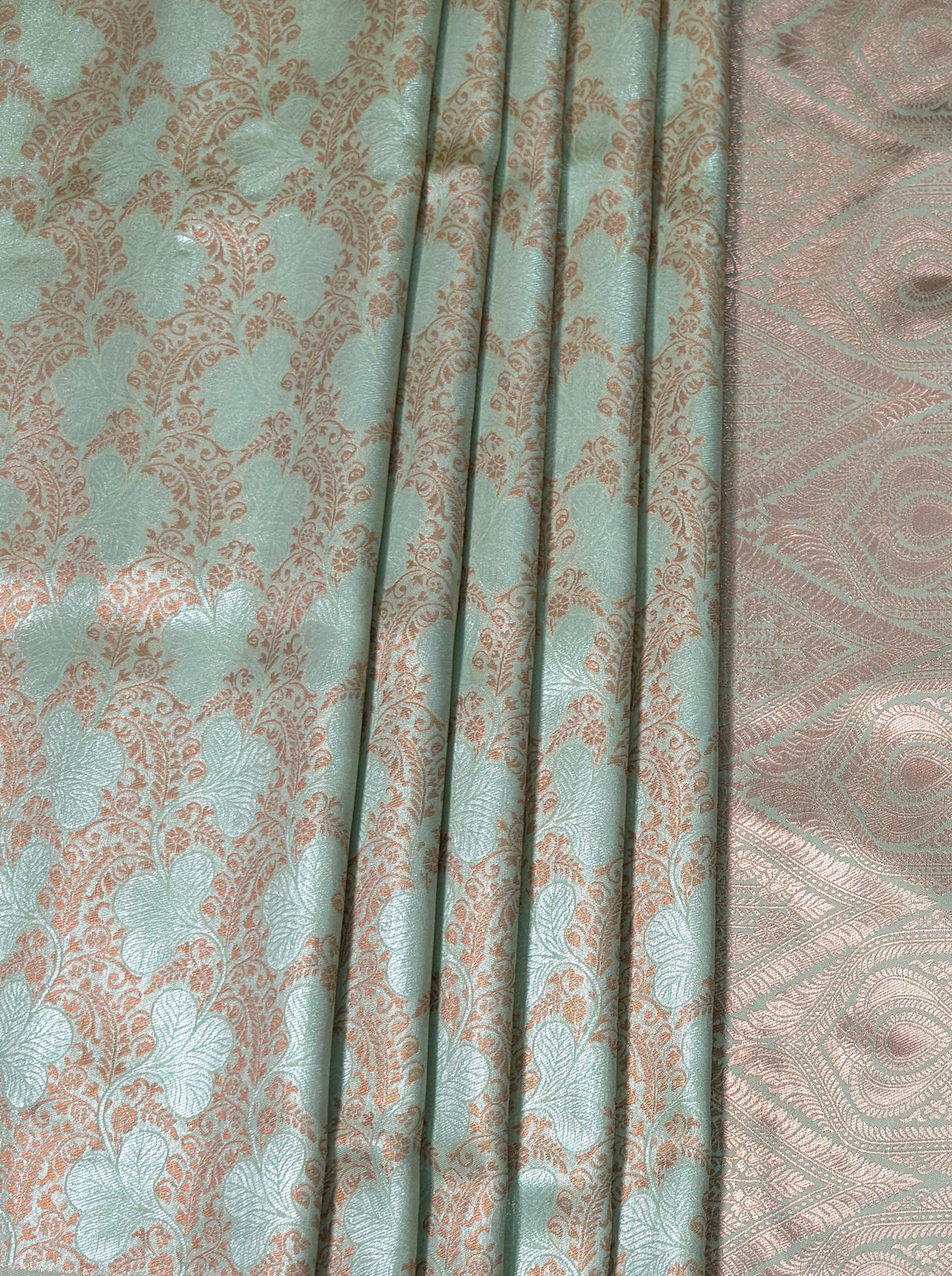 MIMOSA Olive Kanjivaram Art Silk Saree β fleets shot full lifestyle