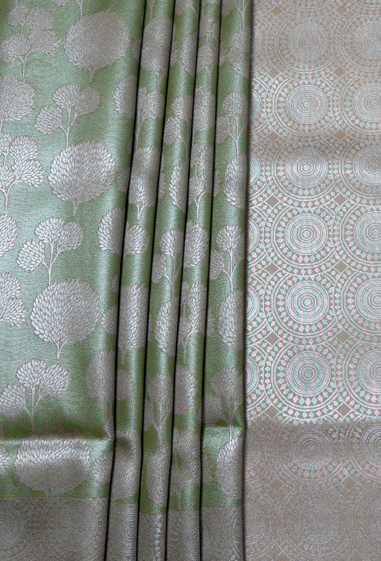 MIMOSA Olive Kanjivaram Art Silk Saree β fleets shot full lifestyle