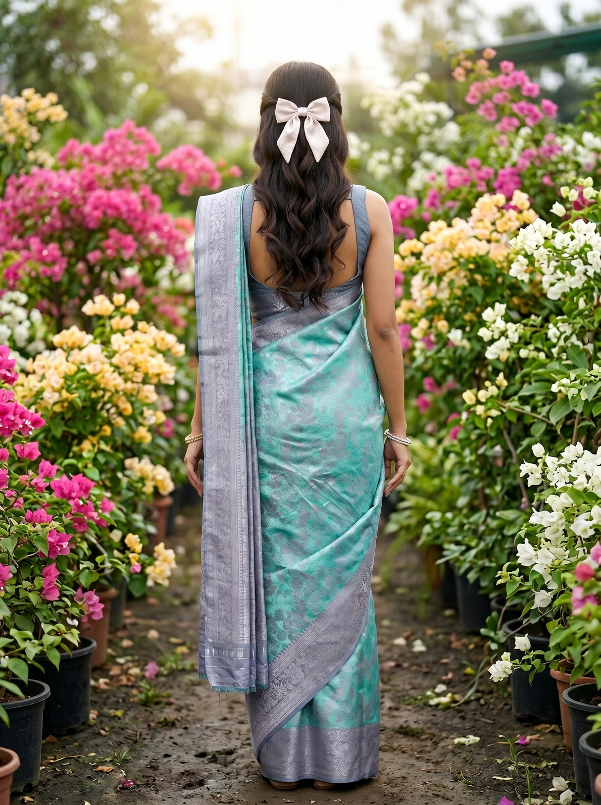 MIMOSA Rama Saree Saree — pose 2 styling detail