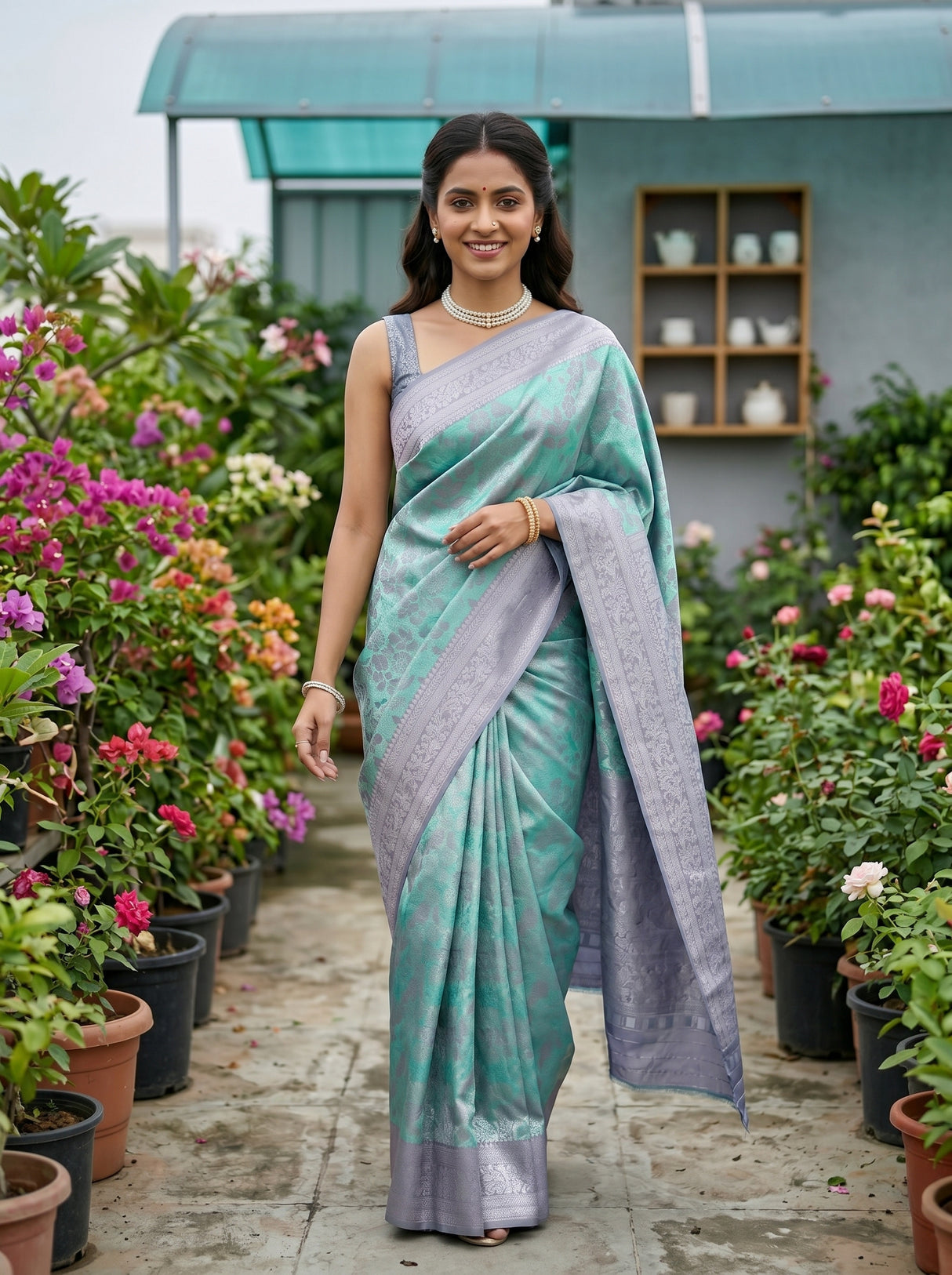 MIMOSA Rama Saree Saree — pose 6 styling detail