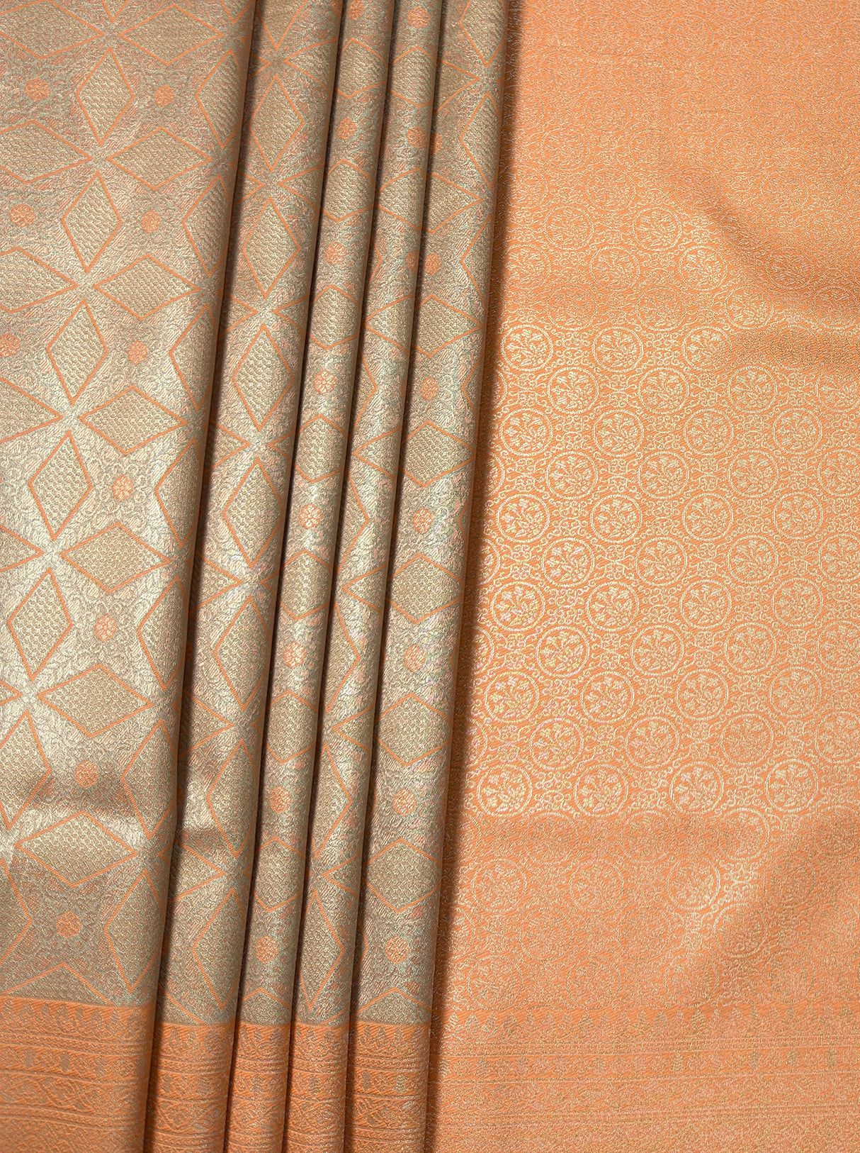 MIMOSA Chikoo Kanjivaram Art Silk Saree — fleets shot full lifestyle