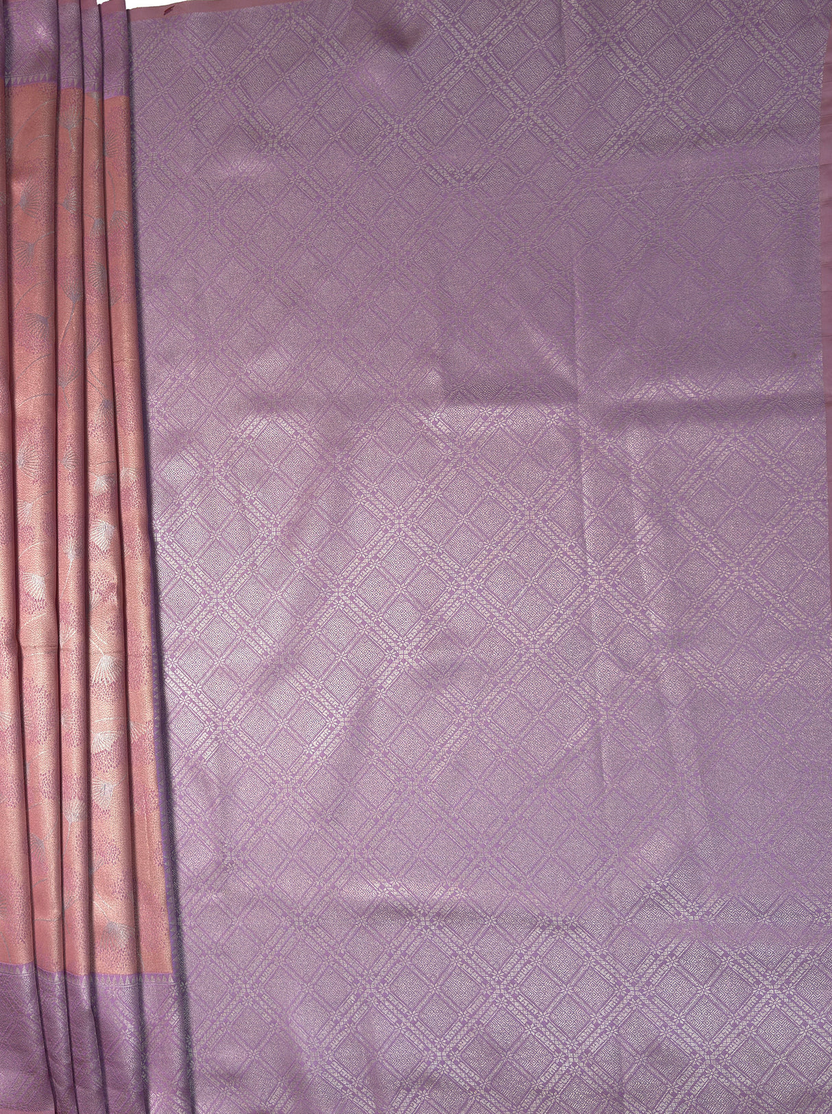 MIMOSA Pink Kanjivaram Art Silk Saree β pallu and zari work detail
