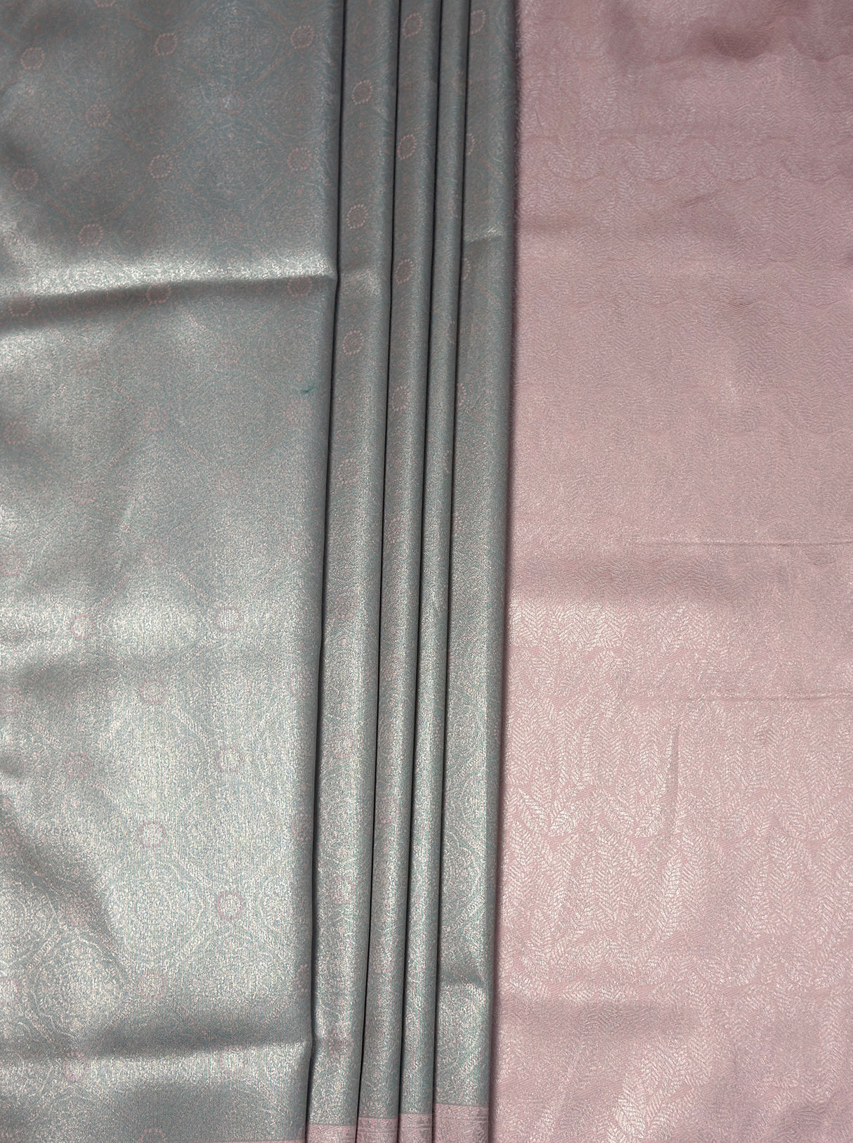 MIMOSA Grey Kanjivaram Art Silk Saree β fleets shot full lifestyle