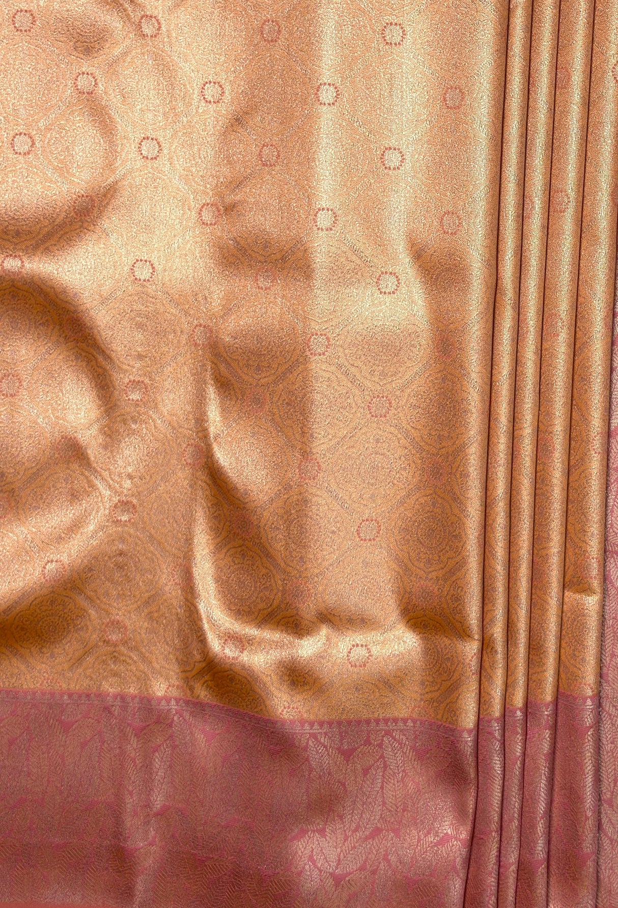 MIMOSA Peach Kanjivaram Art Silk Saree β fleets shot full lifestyle