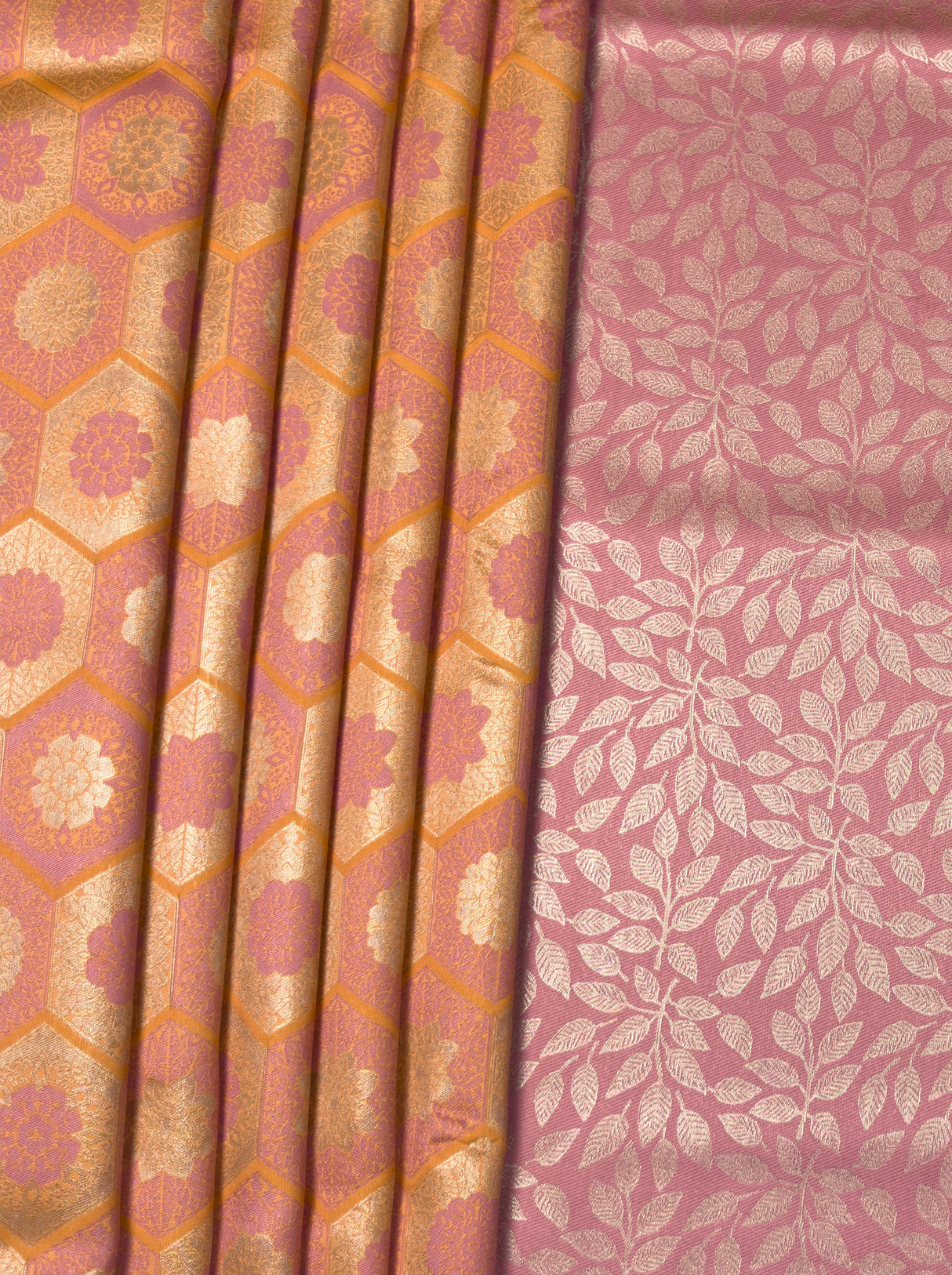 MIMOSA Peach Kanjivaram Art Silk Saree β fleets shot full lifestyle