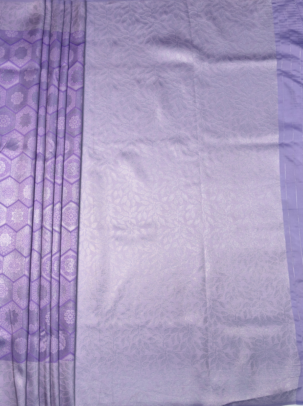 MIMOSA Violet Kanjivaram Art Silk Saree β pallu and zari work detail