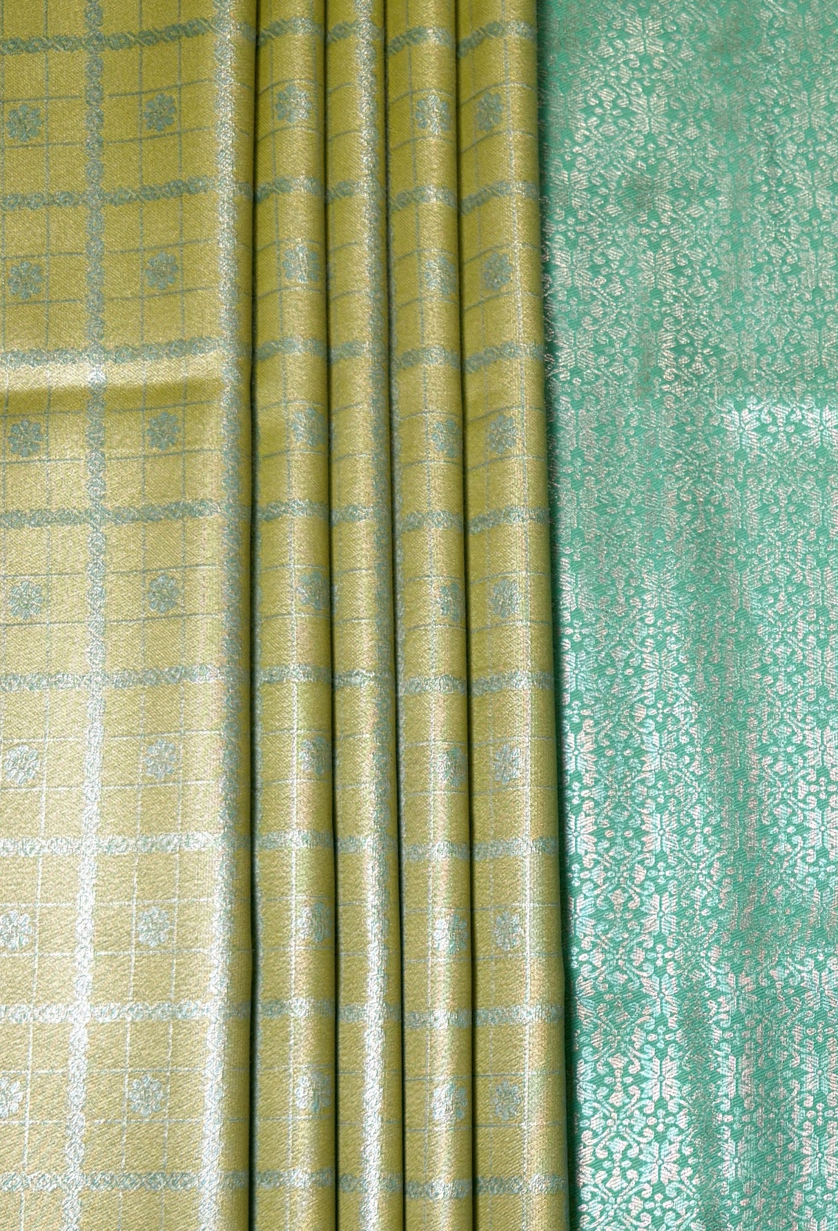 MIMOSA Olive Kanjivaram Art Silk Saree β fleets shot full lifestyle