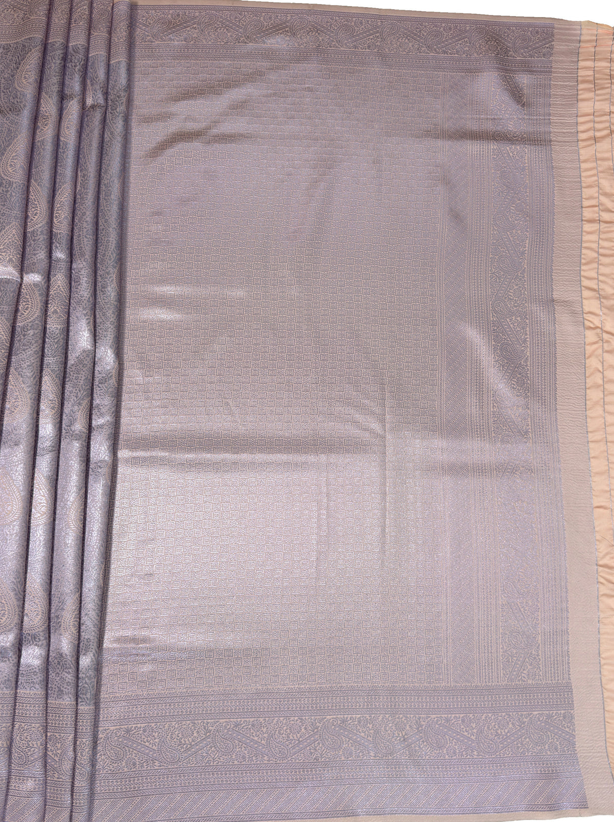MIMOSA Violet Kanjivaram Art Silk Saree β pallu and zari work detail