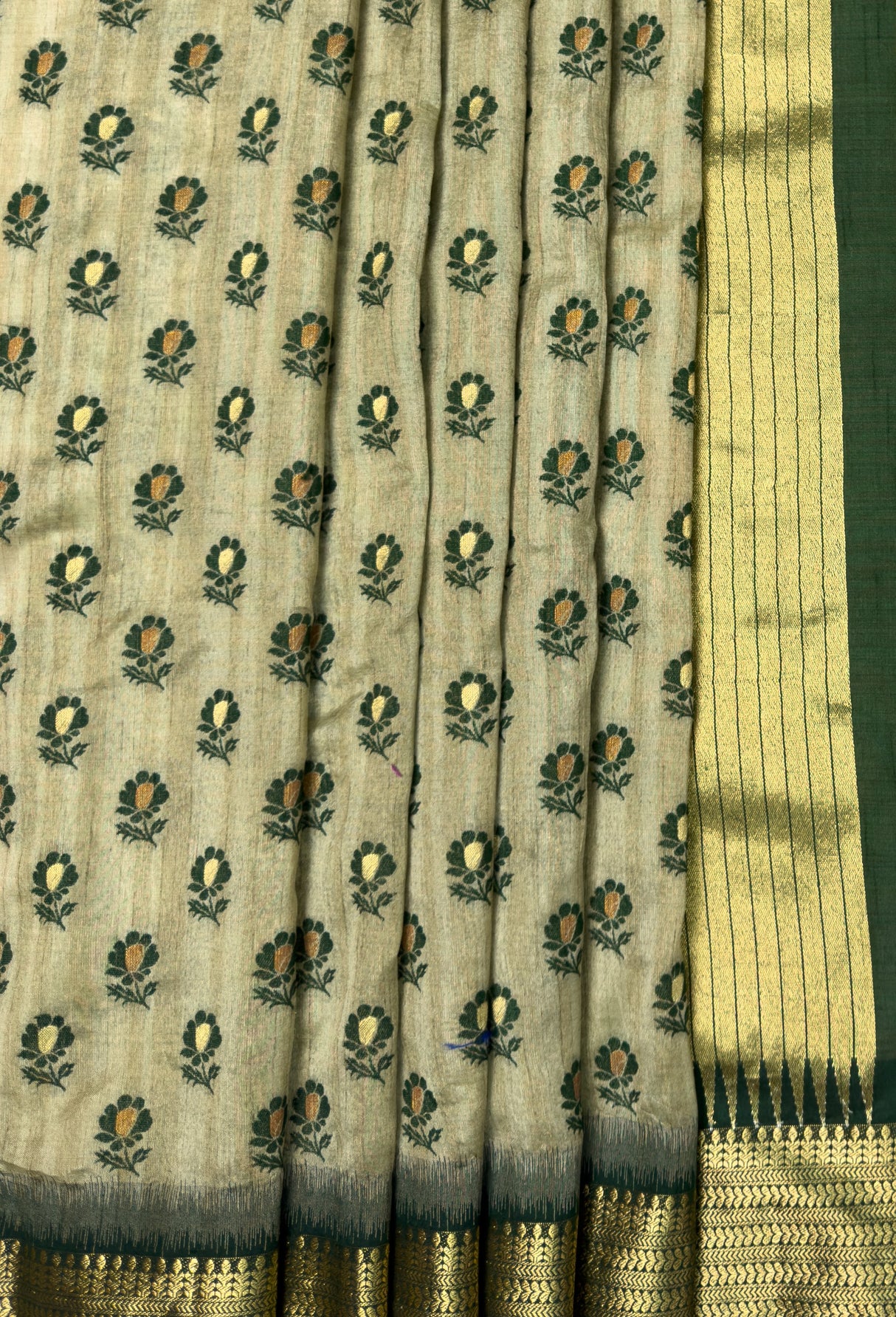 MIMOSA Beige Banarasi Art Silk Saree β fleets shot full lifestyle
