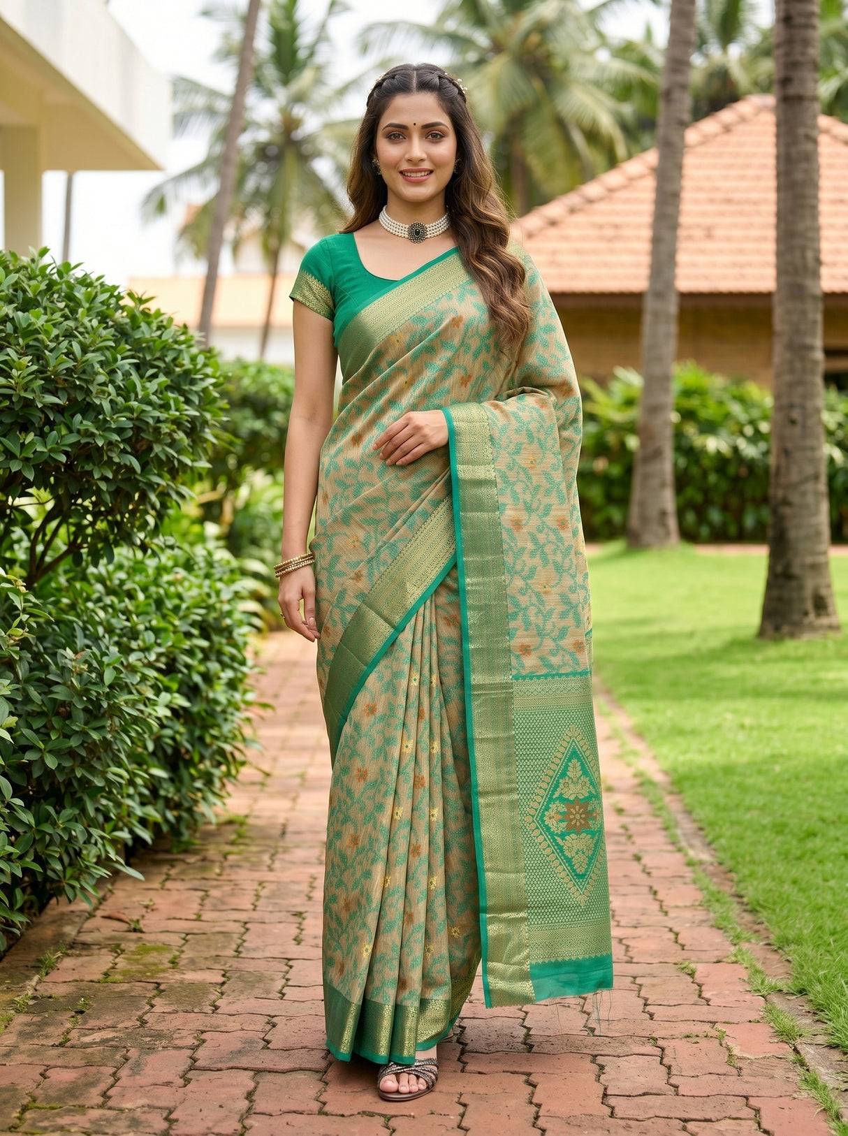MIMOSA Saree Saree — front view on mannequin