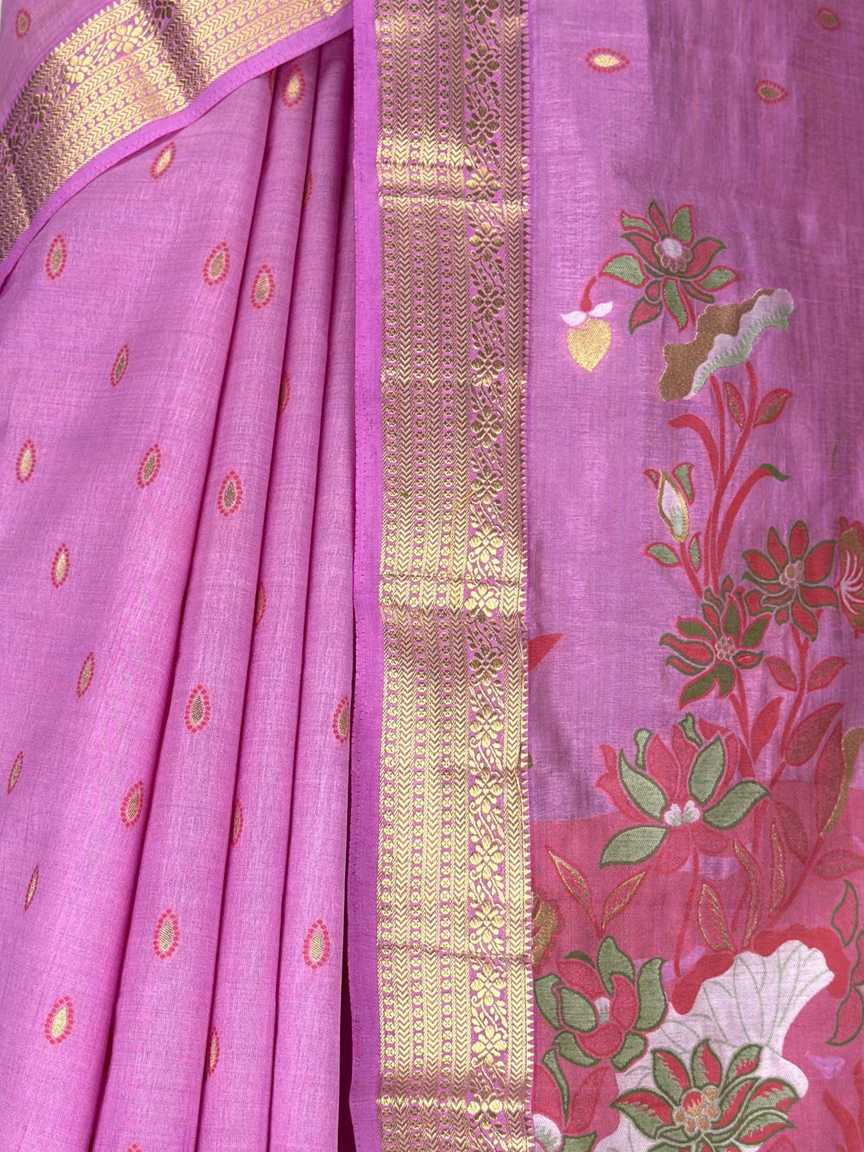 MIMOSA Pink Banarasi Art Silk Saree — fleets shot full lifestyle