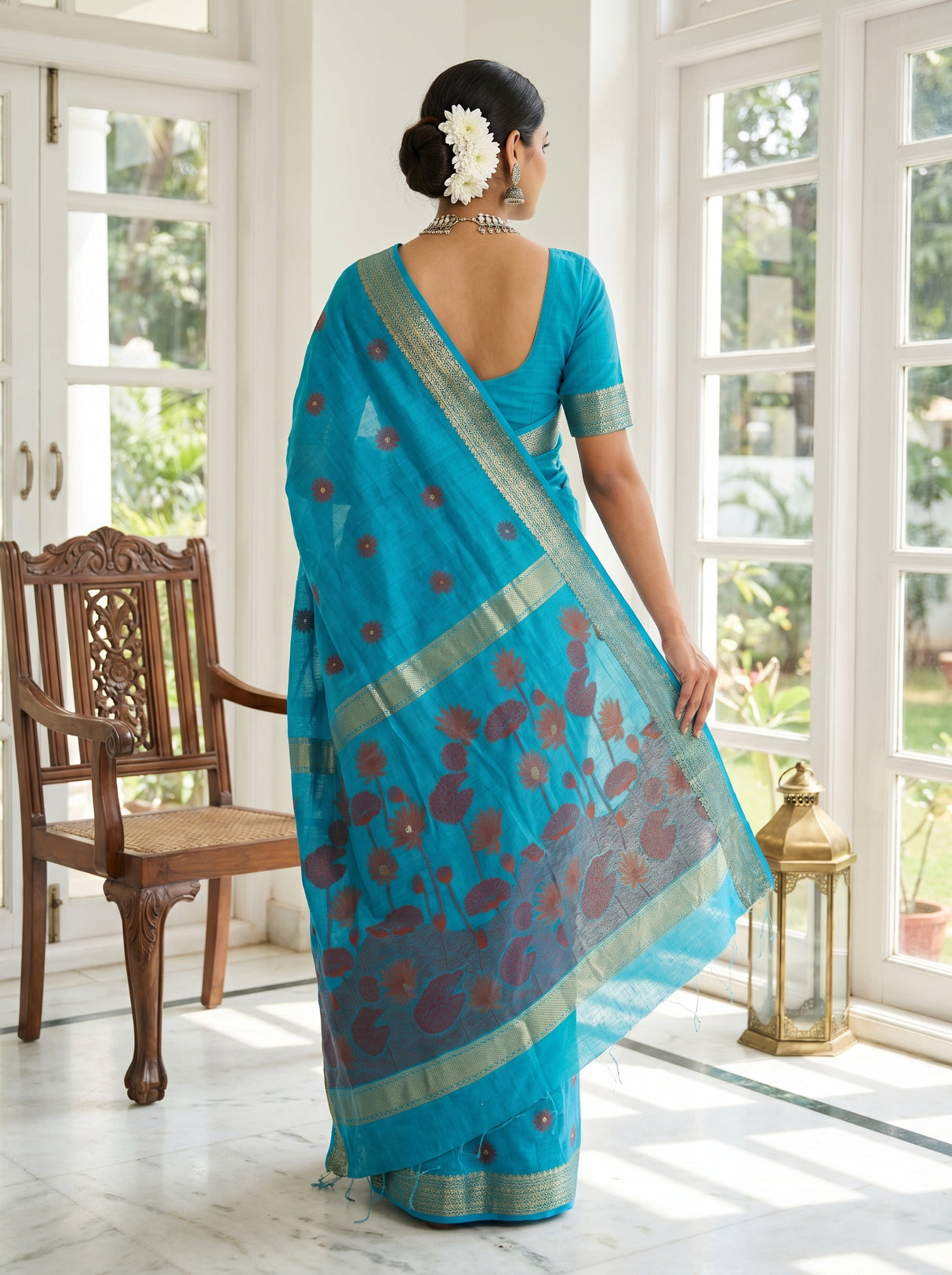 MIMOSA Ananda Banarasi Art Silk Saree β Unstitched Blouse Piece