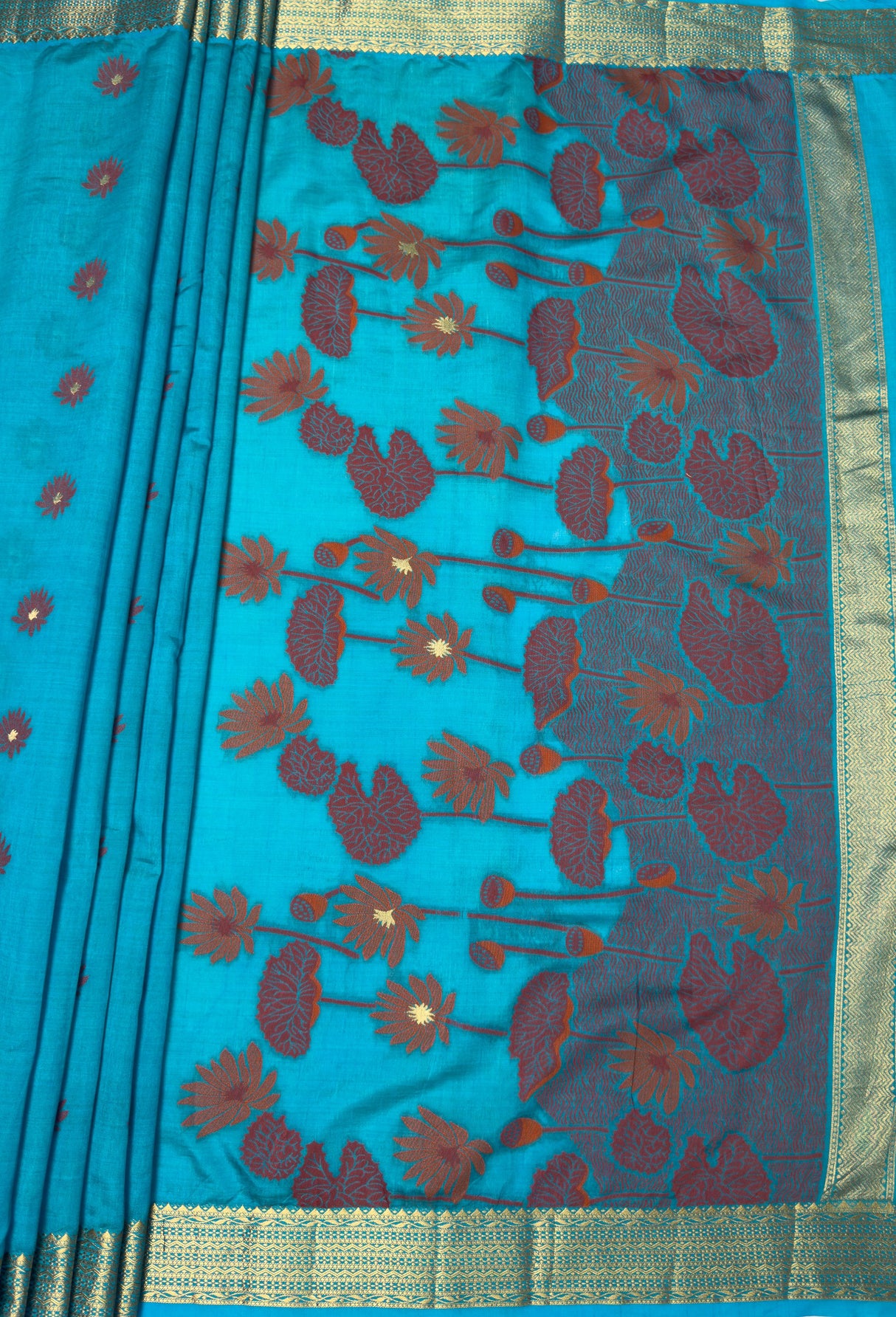 MIMOSA Ananda Banarasi Art Silk Saree β pallu and zari work detail