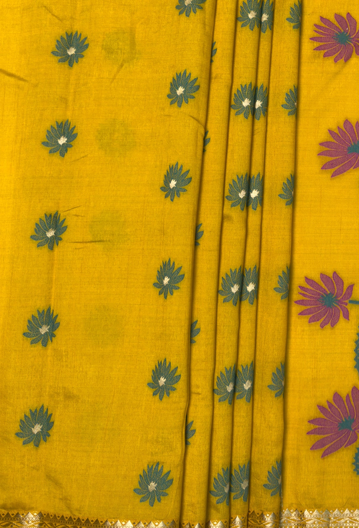 MIMOSA Gold Banarasi Art Silk Saree β fleets shot full lifestyle