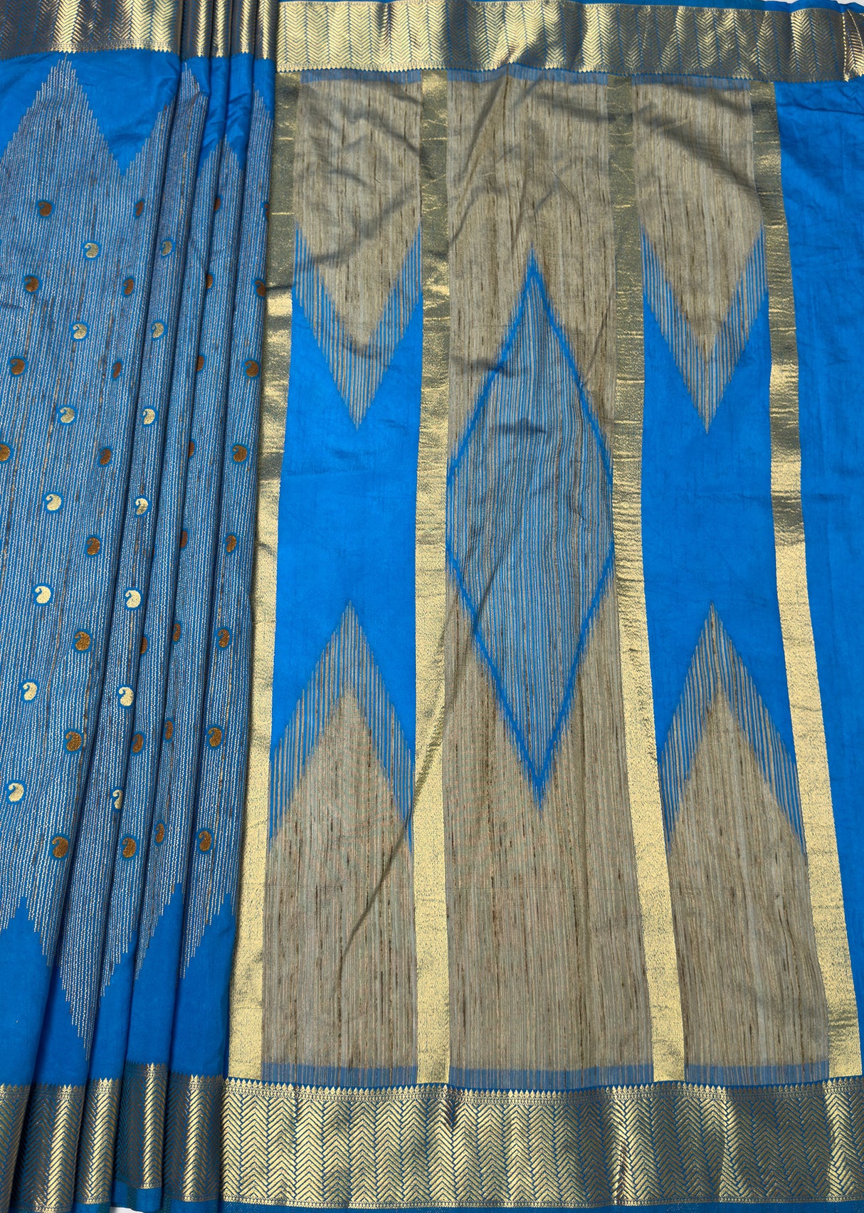 MIMOSA Ananda Banarasi Art Silk Saree β pallu and zari work detail