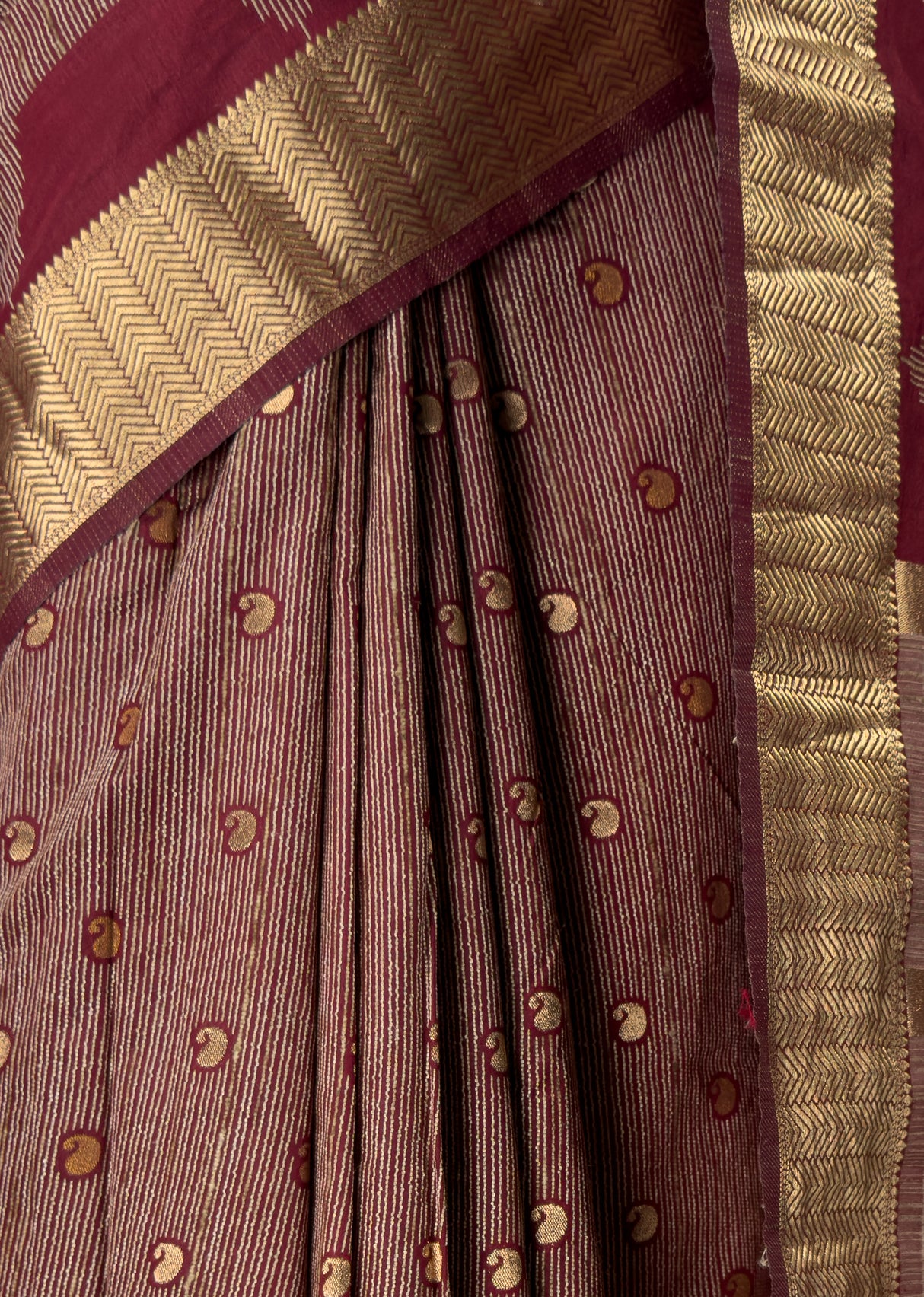 MIMOSA Maroon Banarasi Art Silk Saree β fleets shot full lifestyle