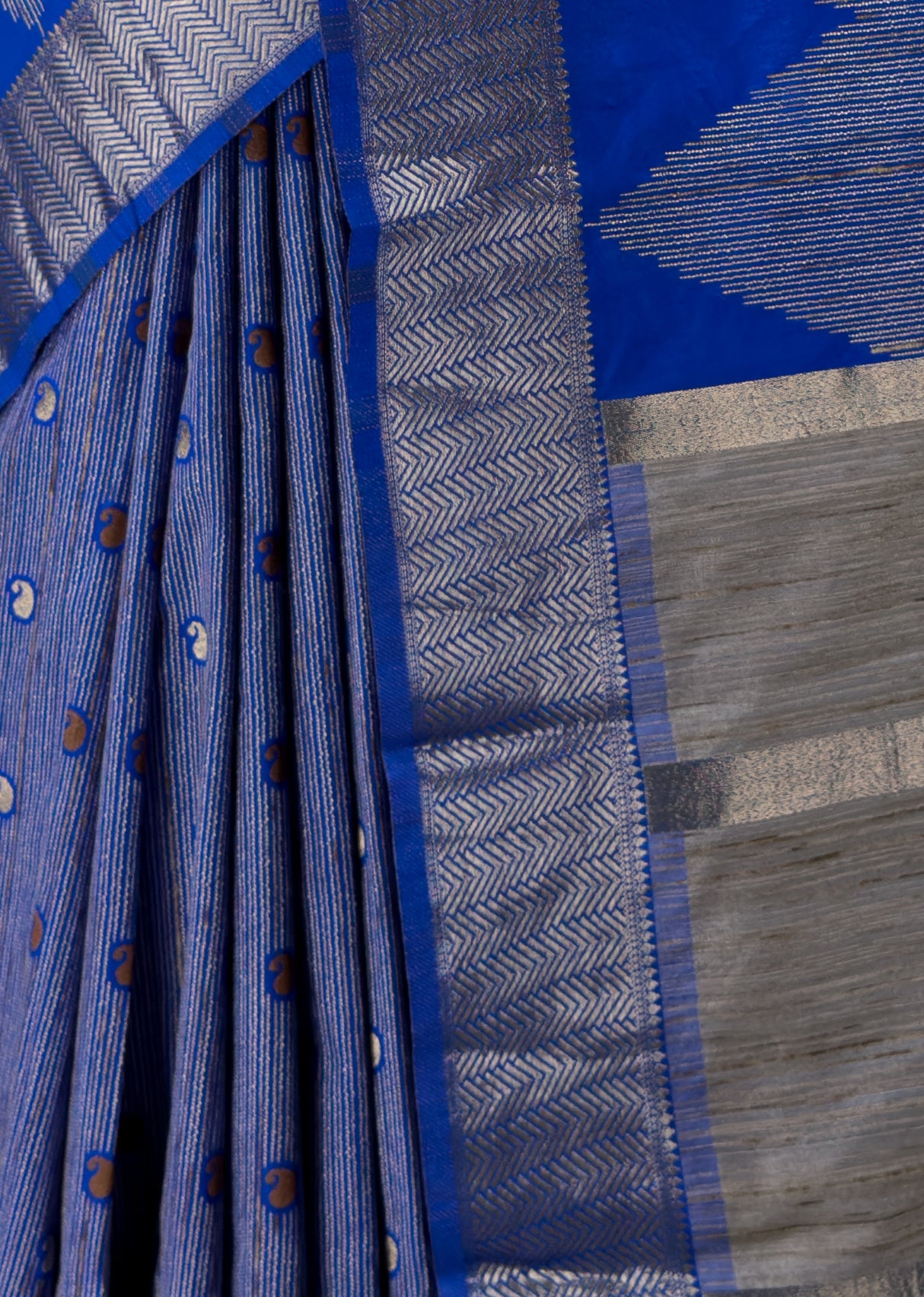 MIMOSA Royal Blue Banarasi Art Silk Saree β fleets shot full lifestyle
