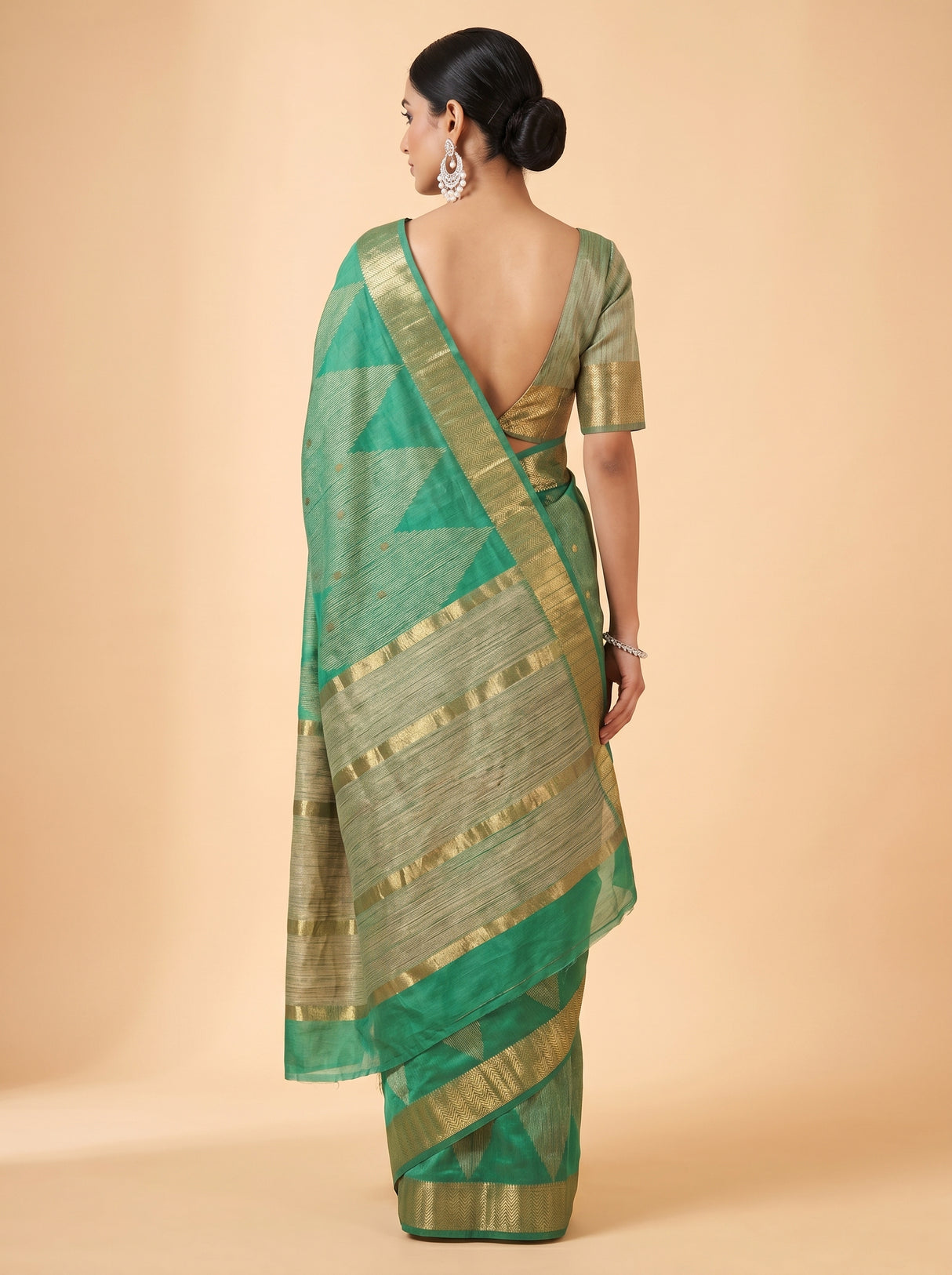 MIMOSA Rama Banarasi Art Silk Saree β Unstitched Blouse Piece